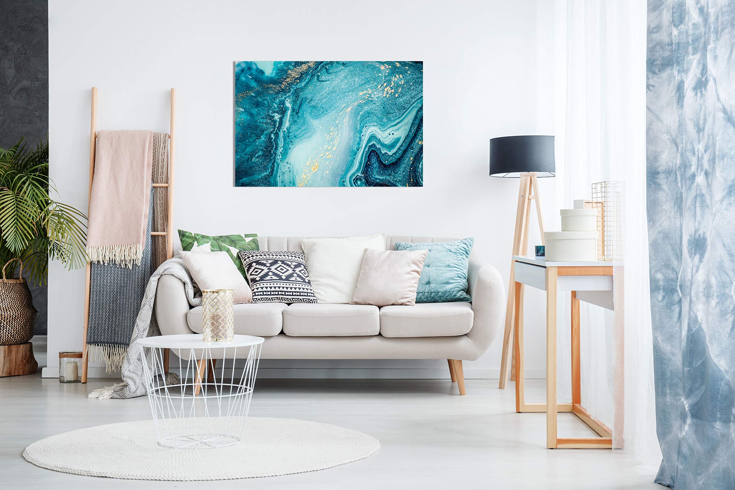 Panther Print Canvas Print, 76X51 Cm (30X20In), Gold