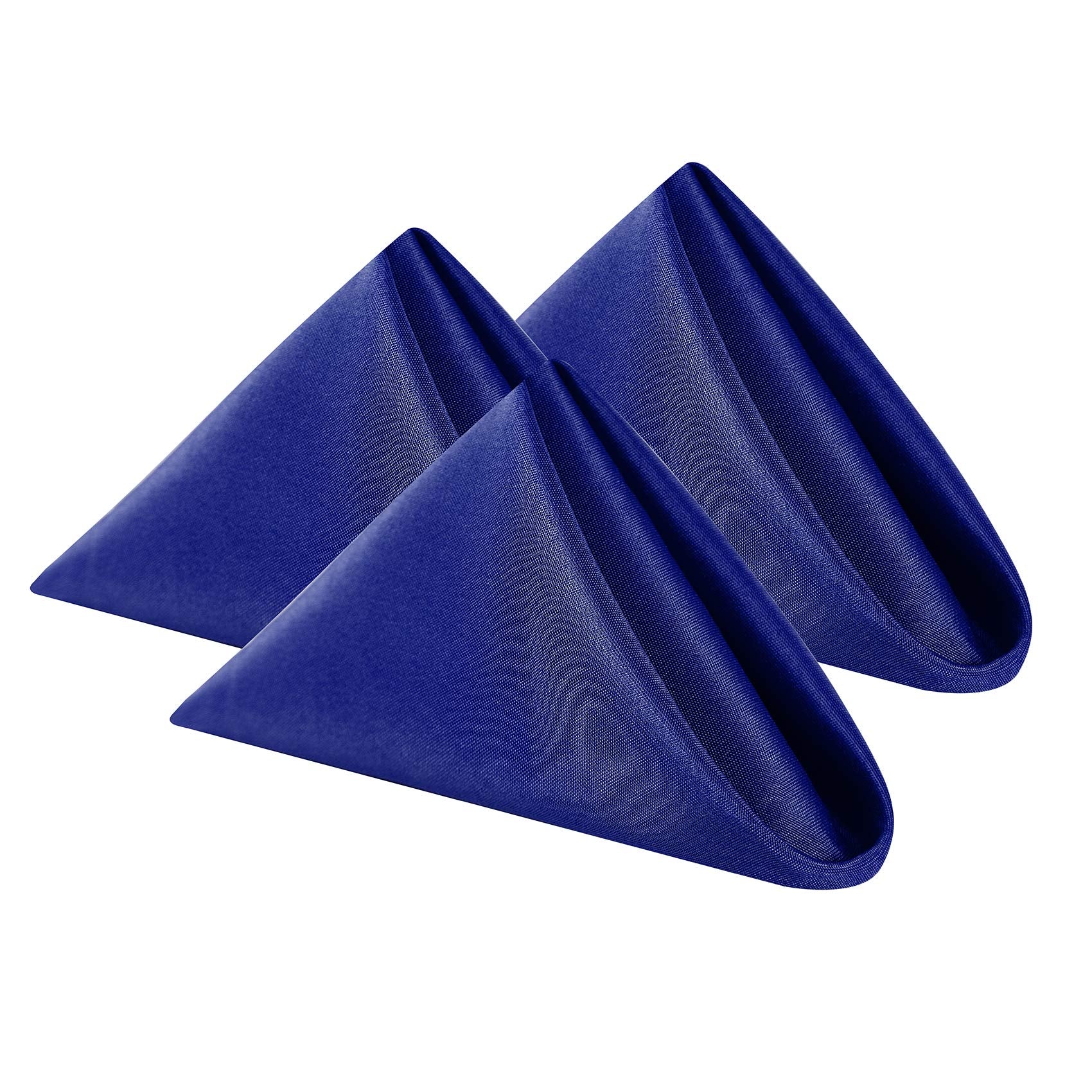 Cloth Napkins 20X20 Inch Washable Polyester Dinner Napkins Soft Table Napkins For Wedding Party Dining Banquet(Royal Blue,100Pcs