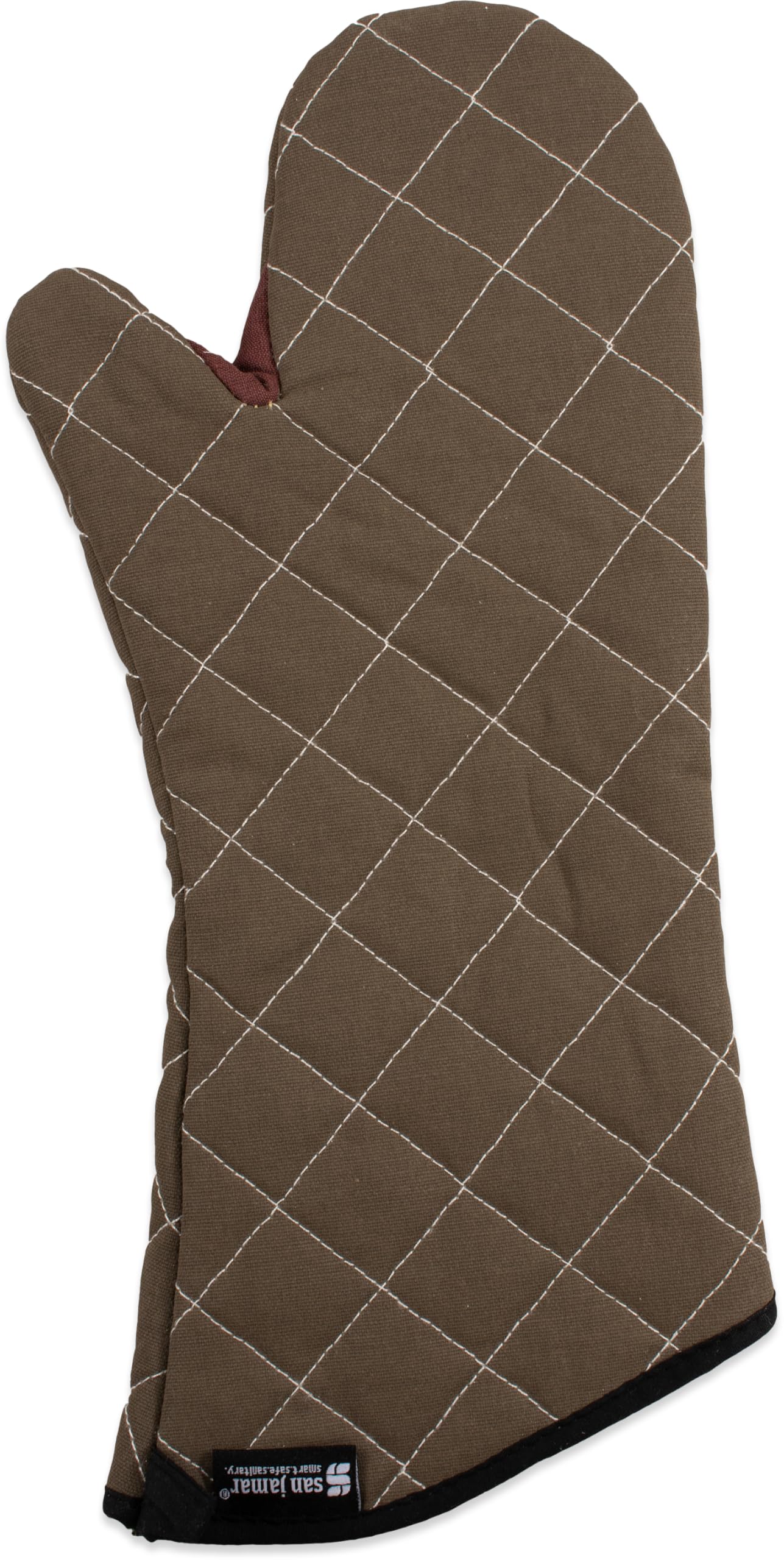 San Jamar 800Fg17 Bestguard Commercial Heat Protection Up To 450 F Oven Mitts (Pair), 17 Inch Length, Tan