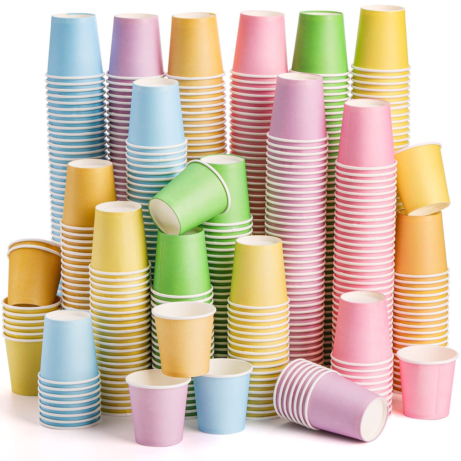 Nicunom 600 Pack 2 Oz Paper Cups, Disposable Bathroom Cups Mouthwash Cups Paper Sampling Cup Disposable Drinking Cup Small Paper