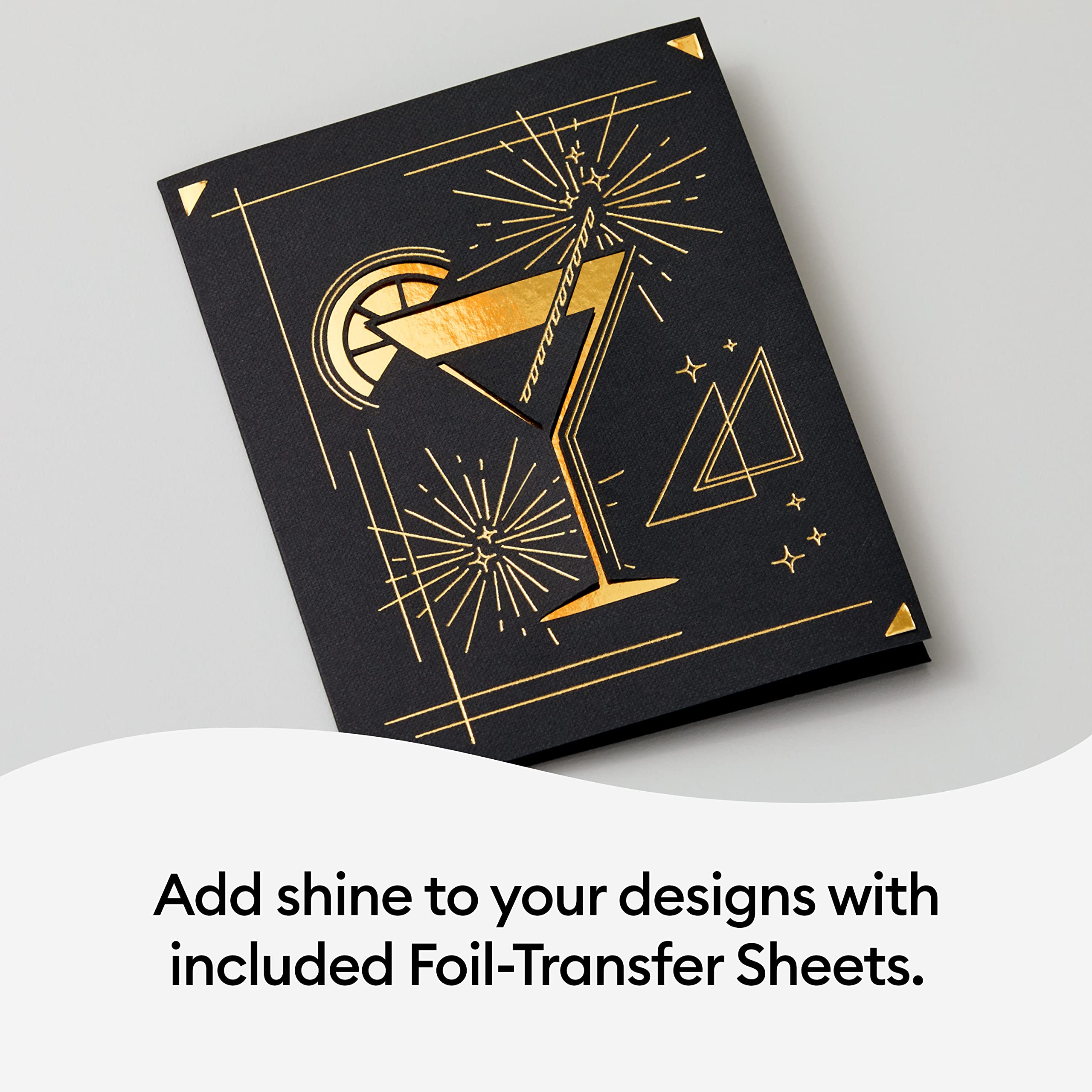 Cricut Foil Transfer Insert Cards R10, Easy Release Foil To Craft Cricut Cards, Create Birthday Cards, Thank You Cards, Compatib
