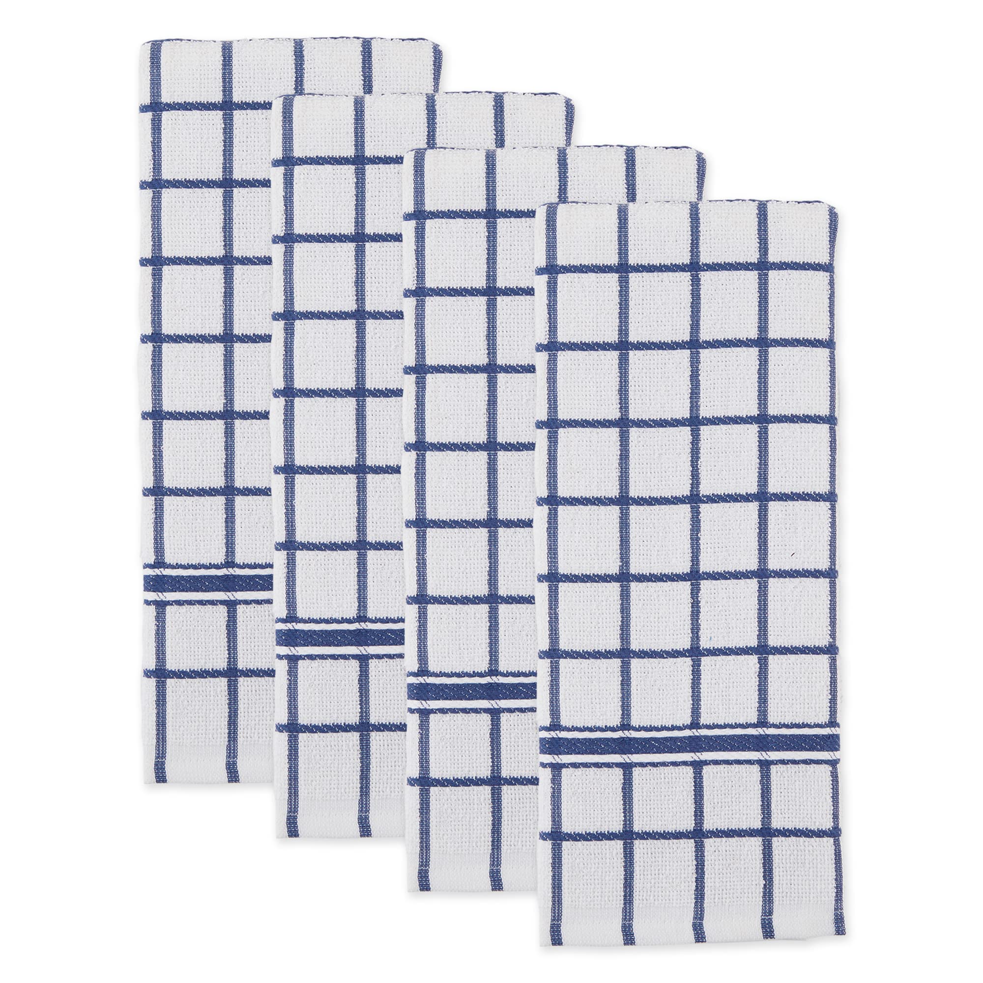 Dii Basic Terry Collection Dish Towel Set, 16X26'', Blue 4 Piece (Camz75287)