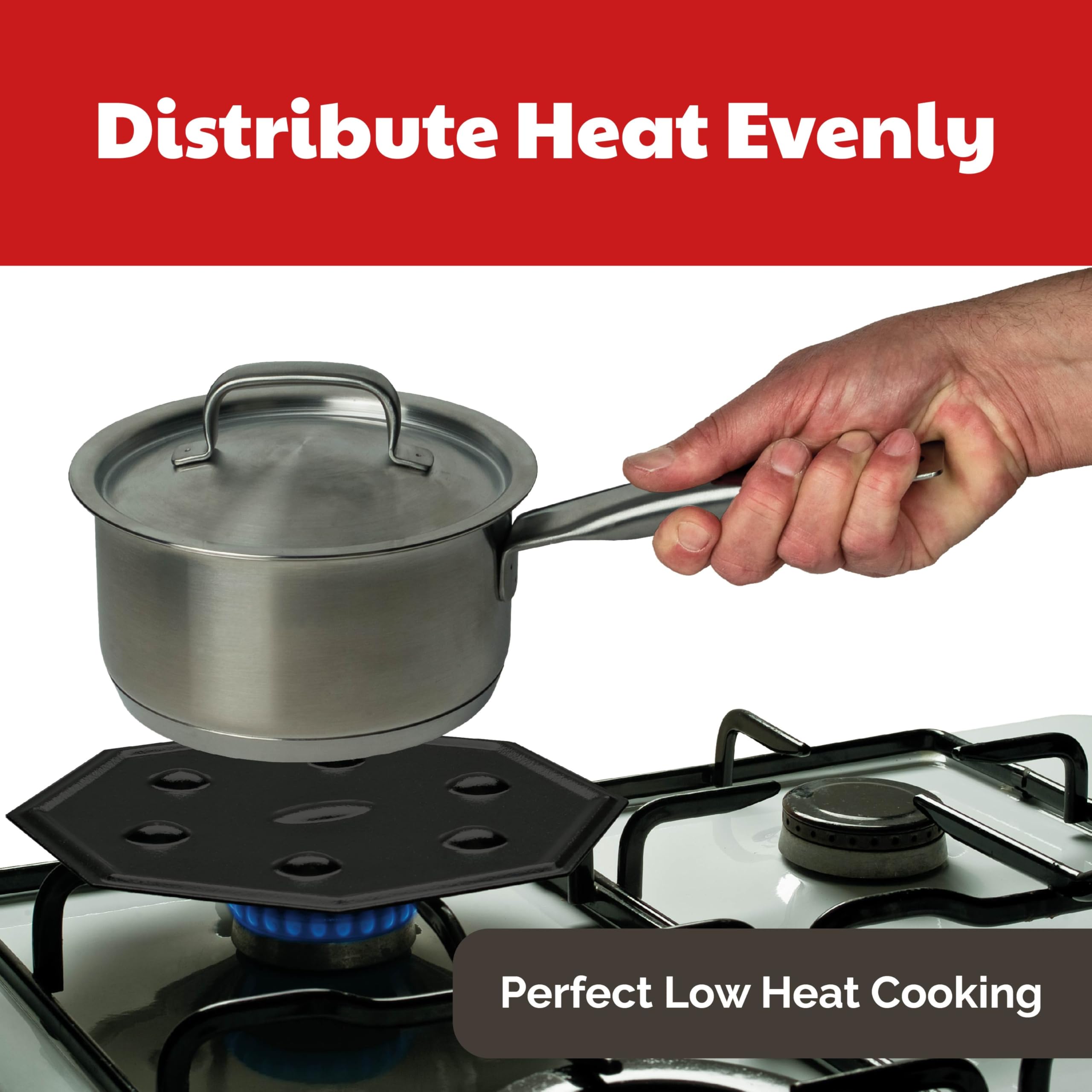 Simmermat Heat Diffuser - Flame Diffuser Stove Cover Ring - Fire Diffuser For Any Type Of Electric Or Gas Stove - Dishwasher Saf