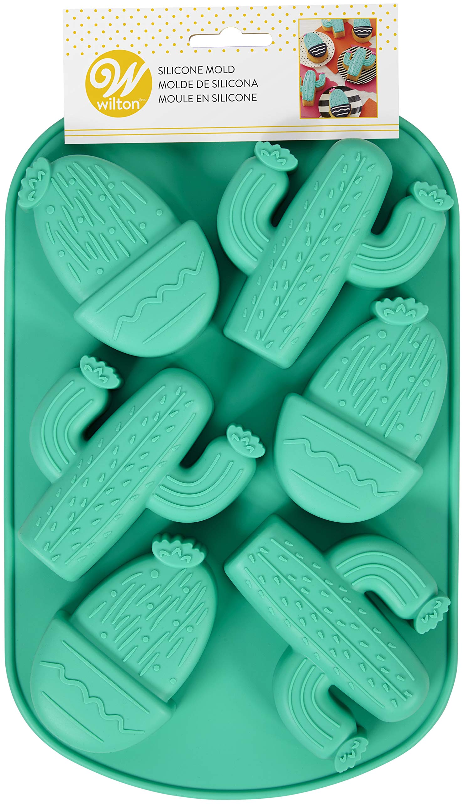 Wilton Silicone Mold 6 Cav Prt, Cactus Party, 6 Cavity