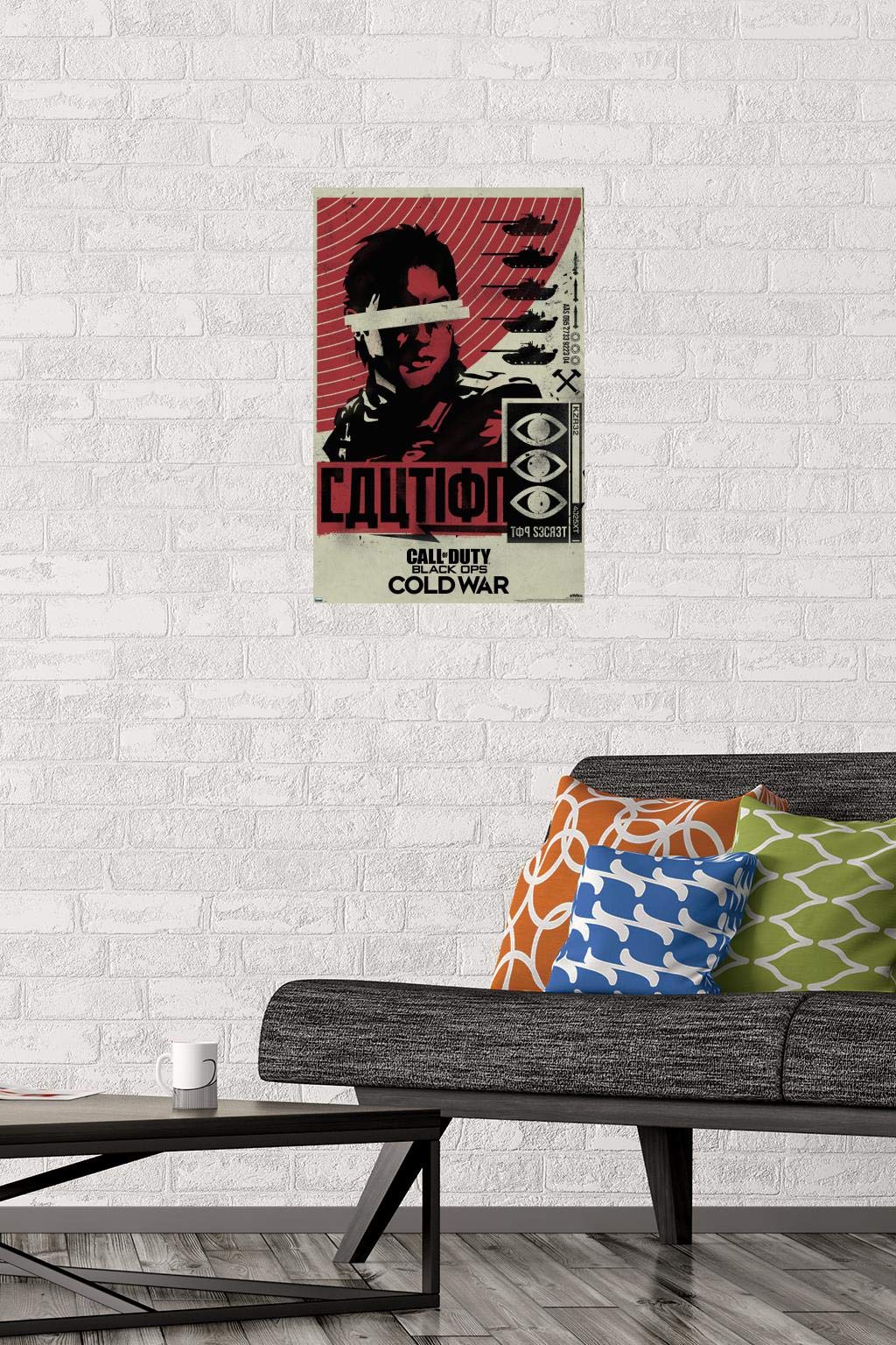 Trends International Call Of Duty: Black Ops Cold War - Caution Wall Poster, 14.725'' X 22.375'', Premium Unframed Version