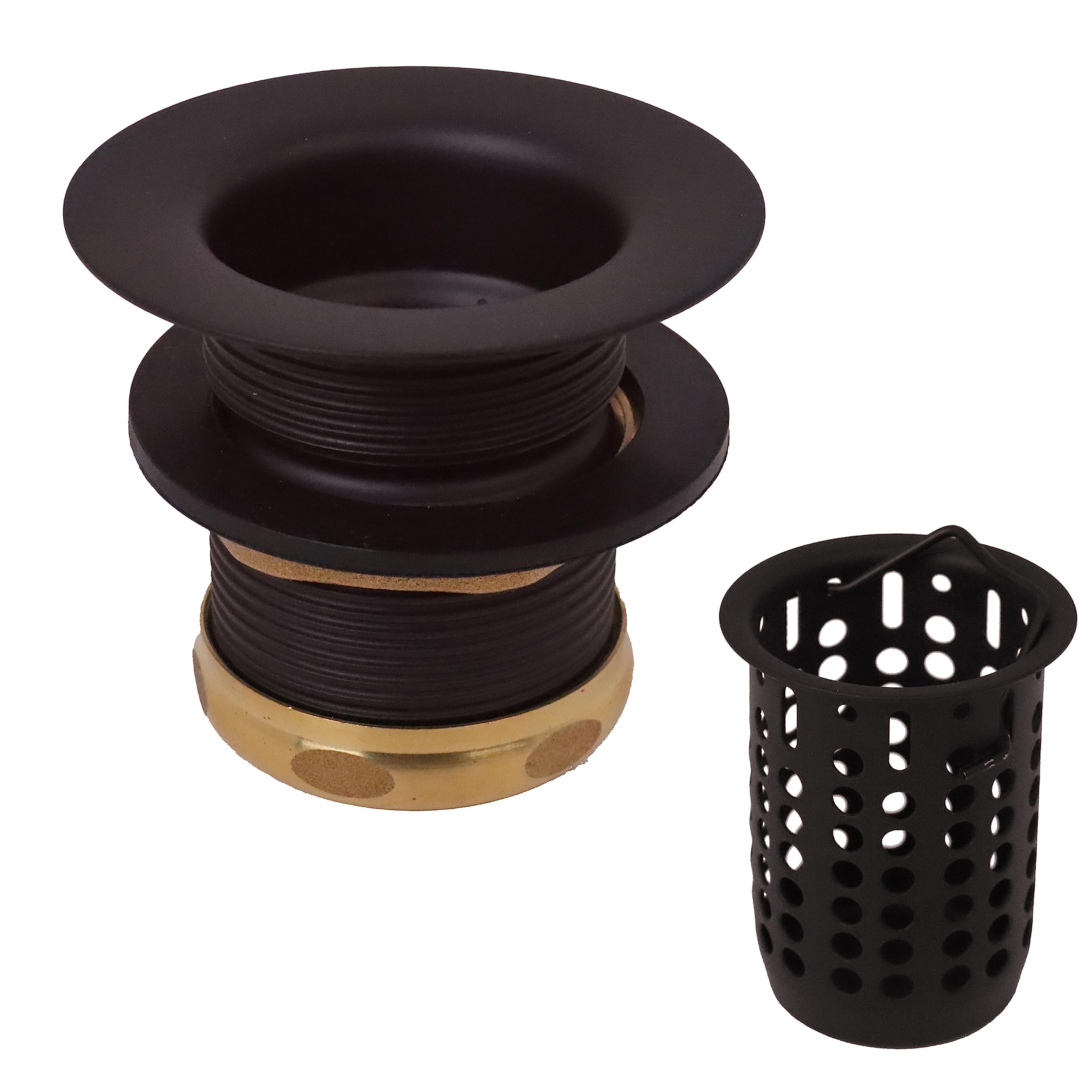 Westbrass D218-12 Junior Bar And Laundry Sink Drain Assembly With Removable Strainer Basket, 1-Pack, Oil Rubbed Bronze