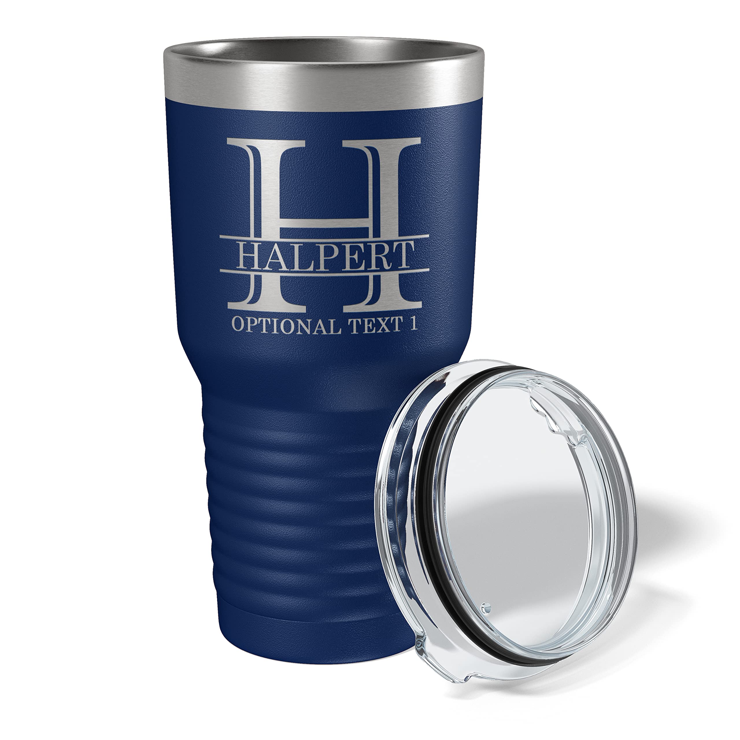 Personalized 30Oz (17 Colors) Powder Coated Insulated Stainless Steel Tumbler With Lid, Custom Etched, Customized Engraved Gift