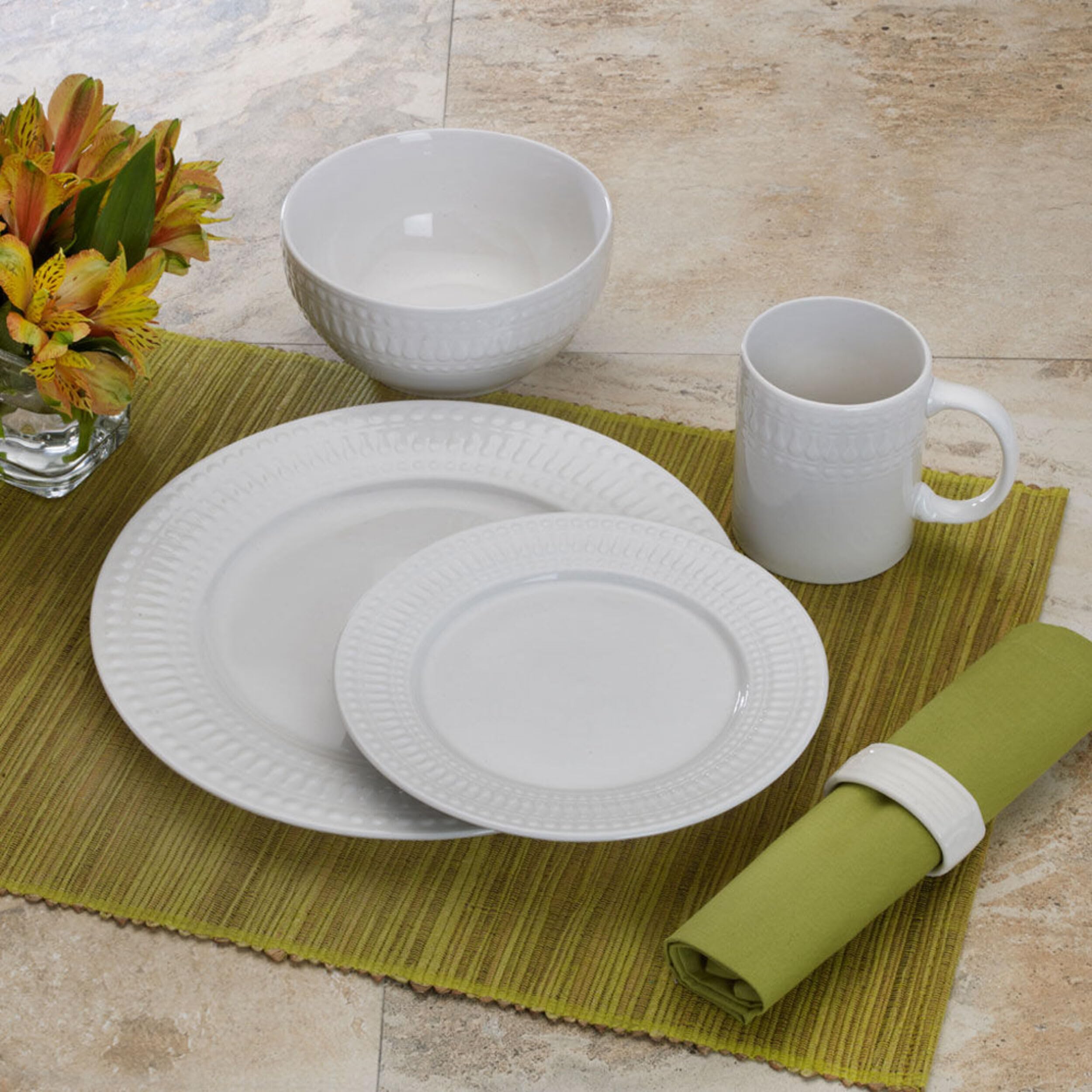 Pfaltzgraff Cassandra 16-Piece Porcelain Dinnerware Set, Service For 4