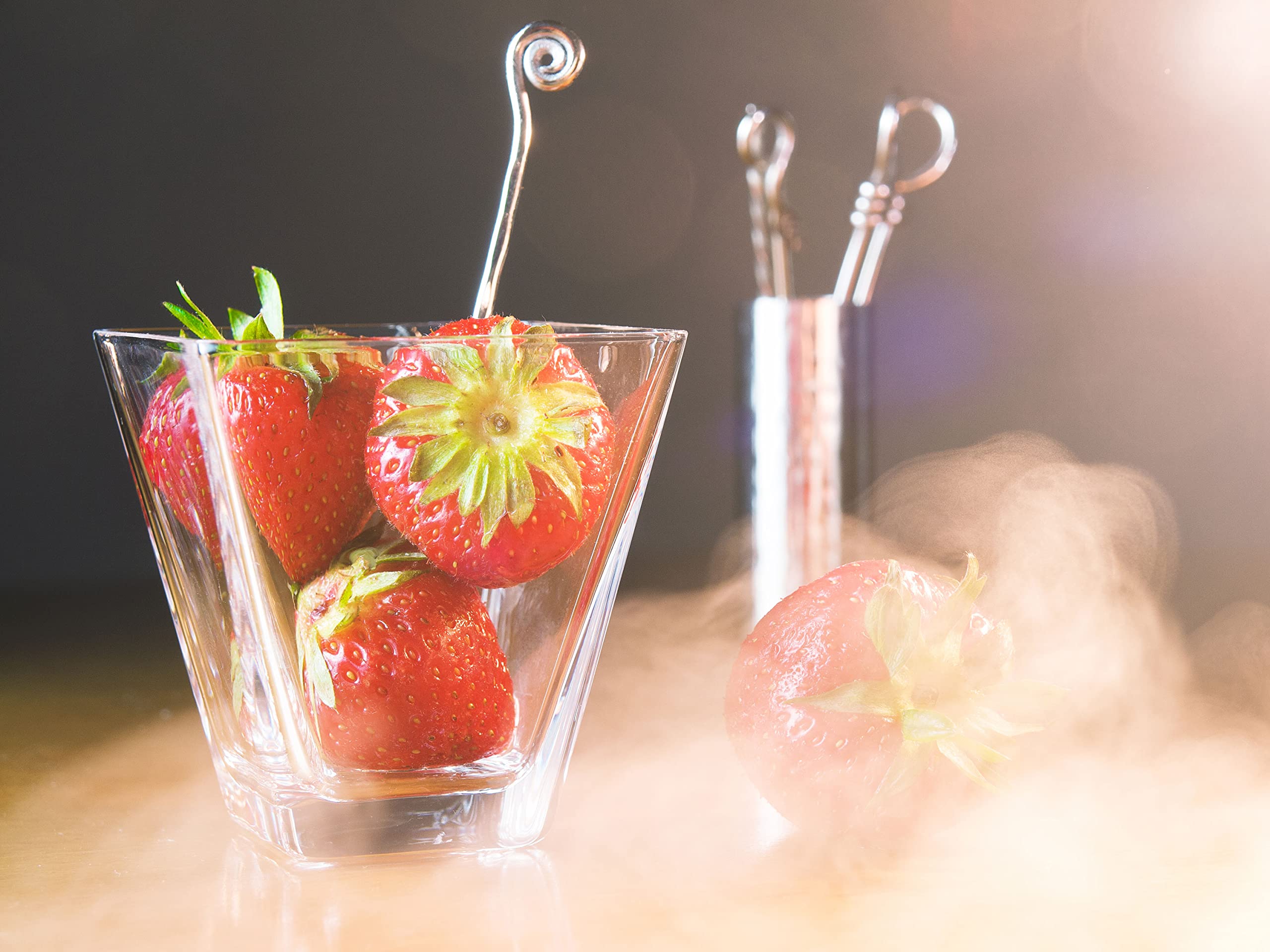 Barski Glass -Set Of 6 - Square - Dessert - Bowl Set - 3.5 Oz. - Classic Clear - For Fruit - Sorbet - Ice Cream - Candy - Chocol