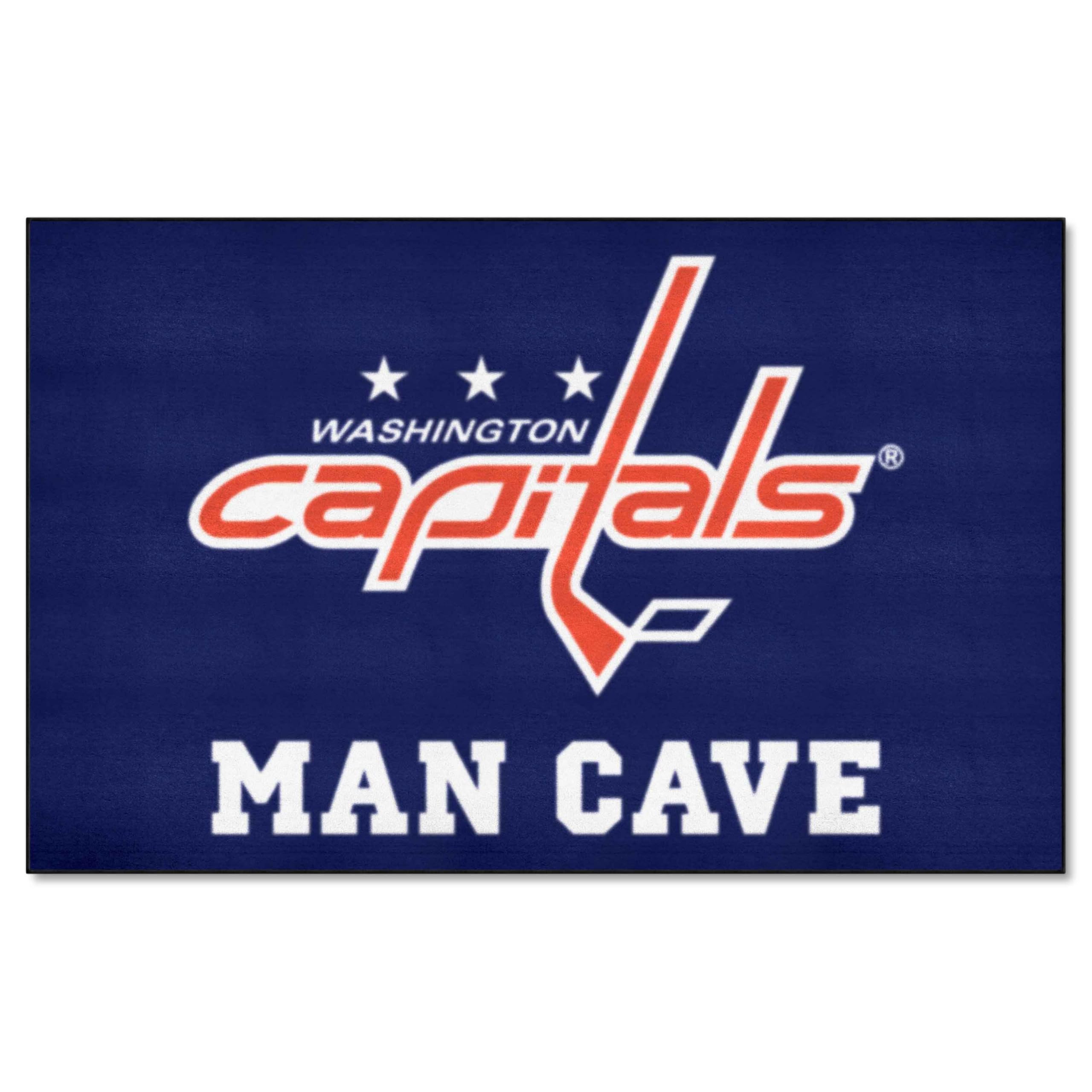 FANMATS 14503 Washington Capitals Man Cave UltiMat Rug - 5ft. x 8ft. | Sports Fan Area Rug, Home Decor Rug and Tailgating Mat