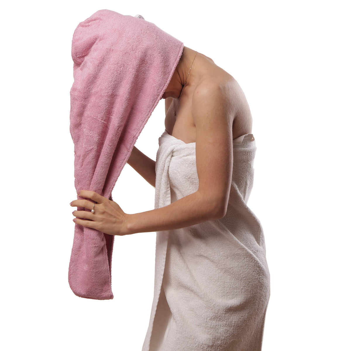 Extra Large Waffle Cotton Hair Towel Wrap - 30 inches long, 400 GSM, Ultra Absorbent, Quick Dry Hair Turban for Women, Ideal for