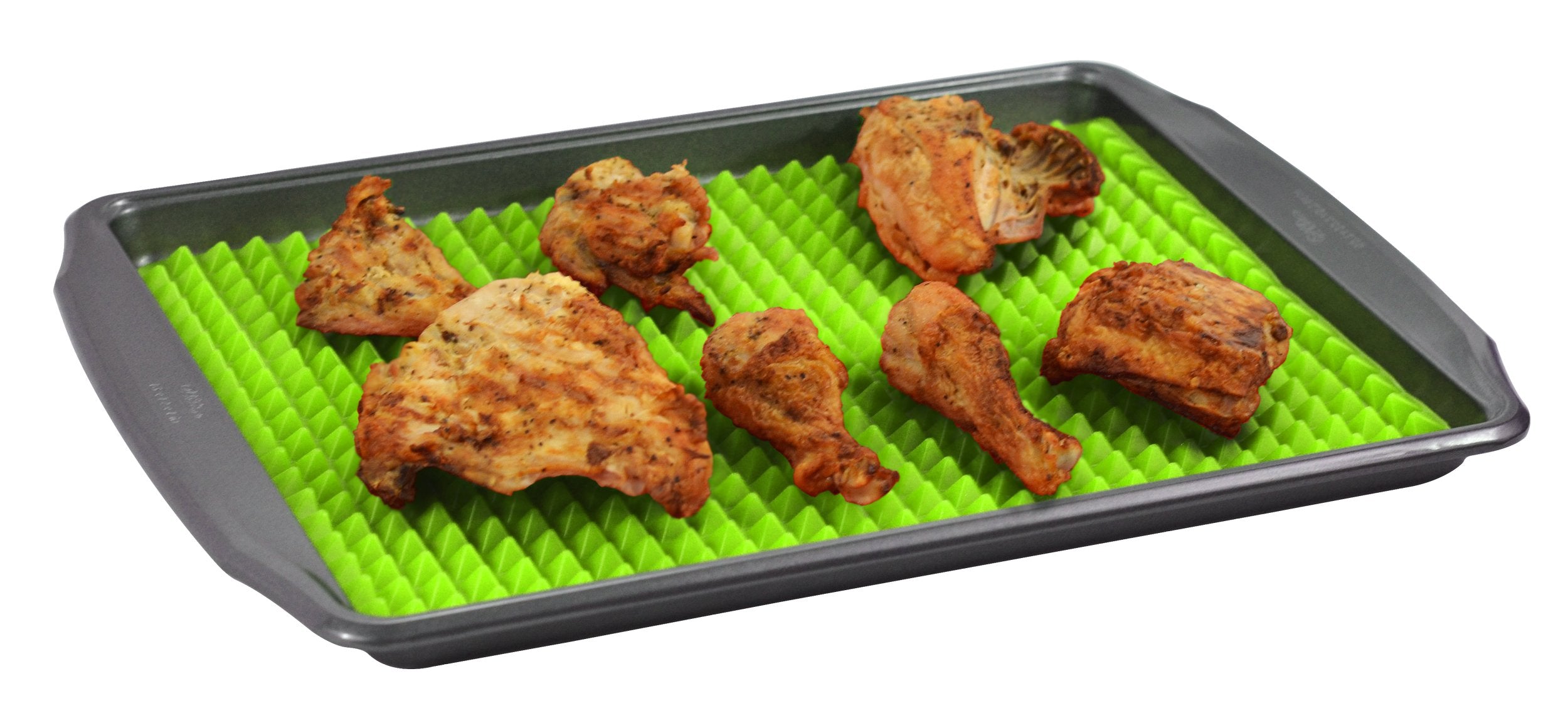 Southern Homewares Healthy Raised Silicone Baking Sheet NonStick Cooking Mat Oven Tray, Green