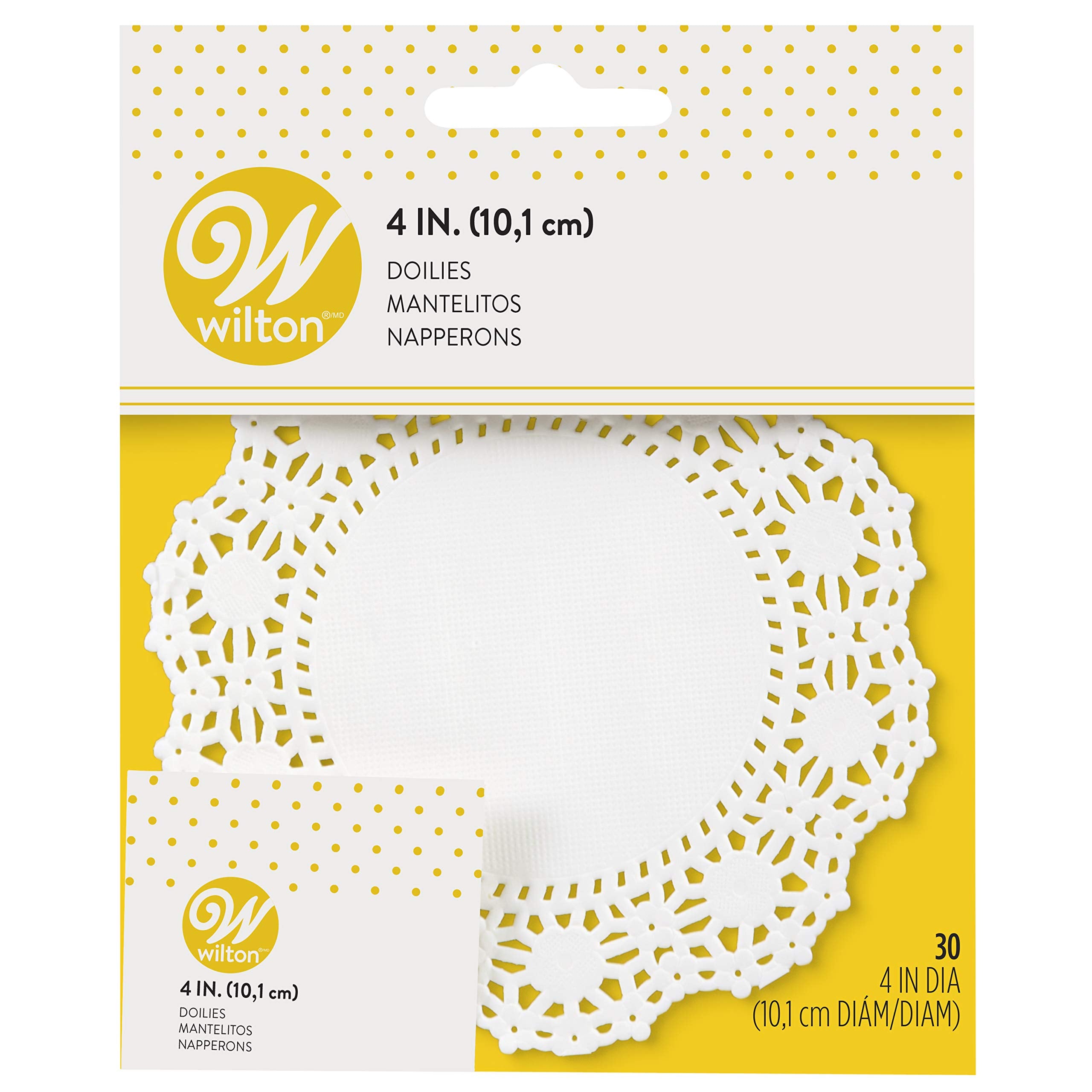 Wilton 30 Count Grease Proof Doilies, 4-Inch, White