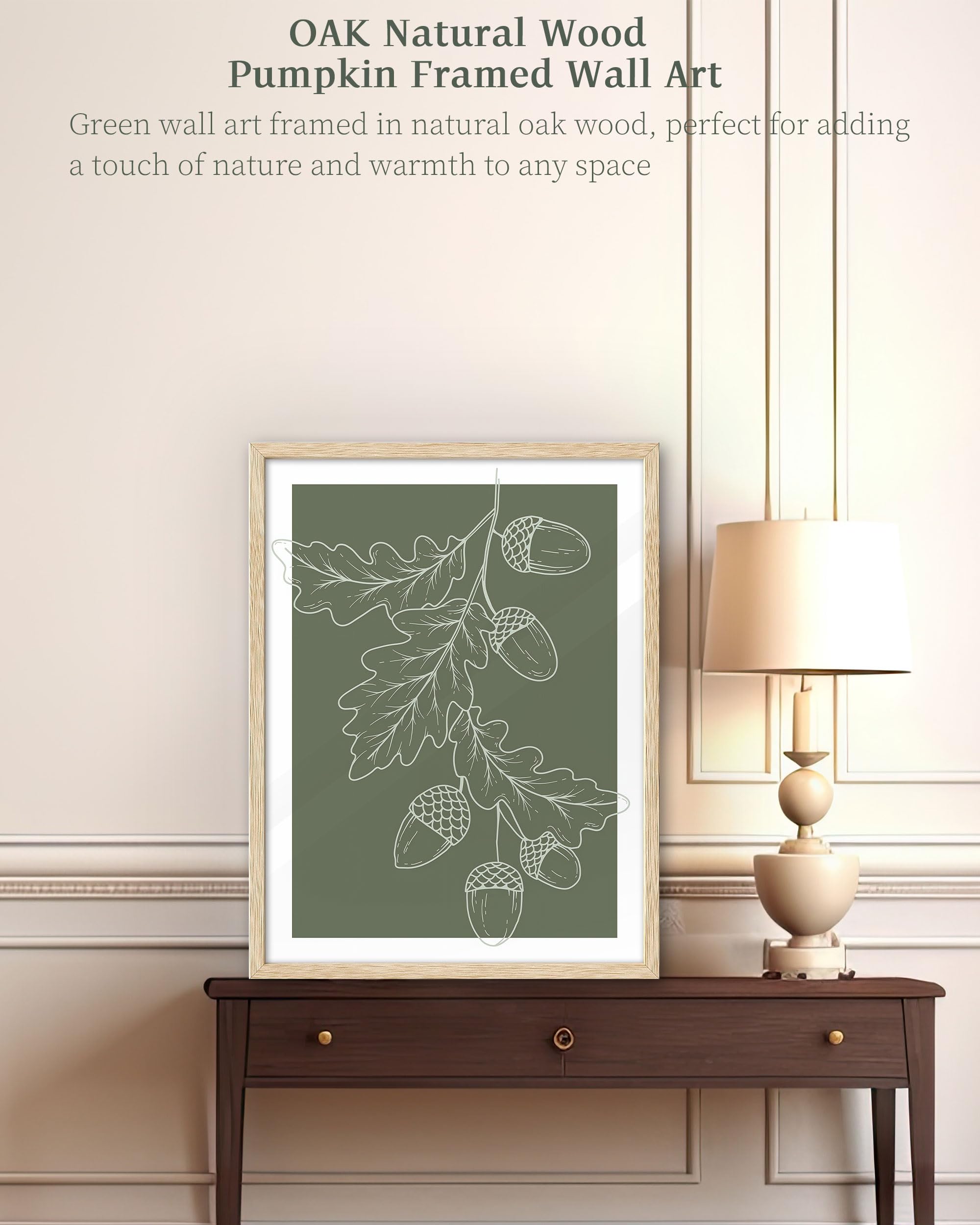 Ihery Natural Oak Wood Framed Floral Wall Art, 12X16 In Set Of 3 Wildflower Canvas Prints, Beige Narrow Frame Botanical Flower D