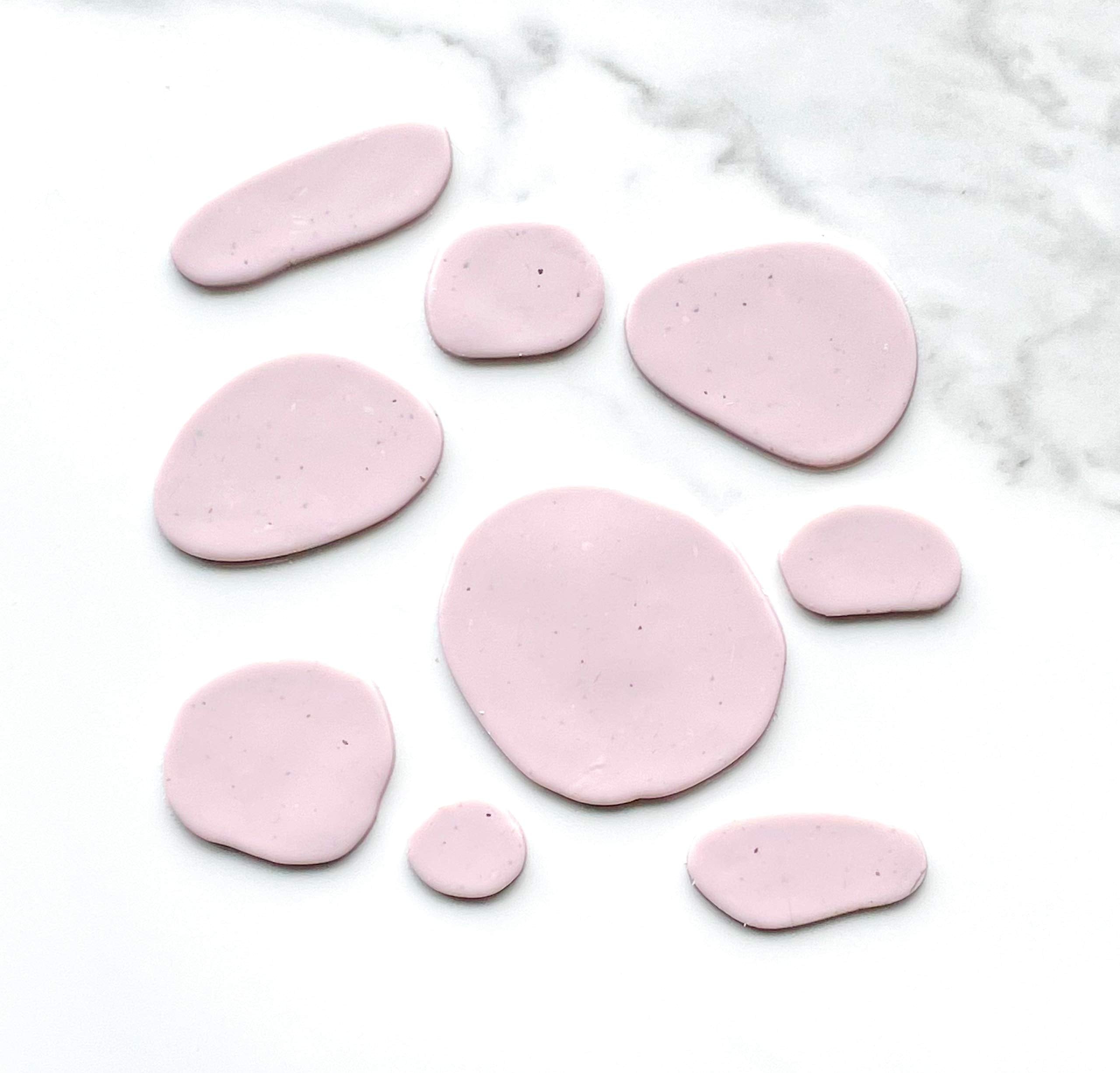 Polymer Clay Cutters - The Clayful Co Pebble Pack Set Of 9 - Plastic Cutter For Making Jewelry And Earring Shapes