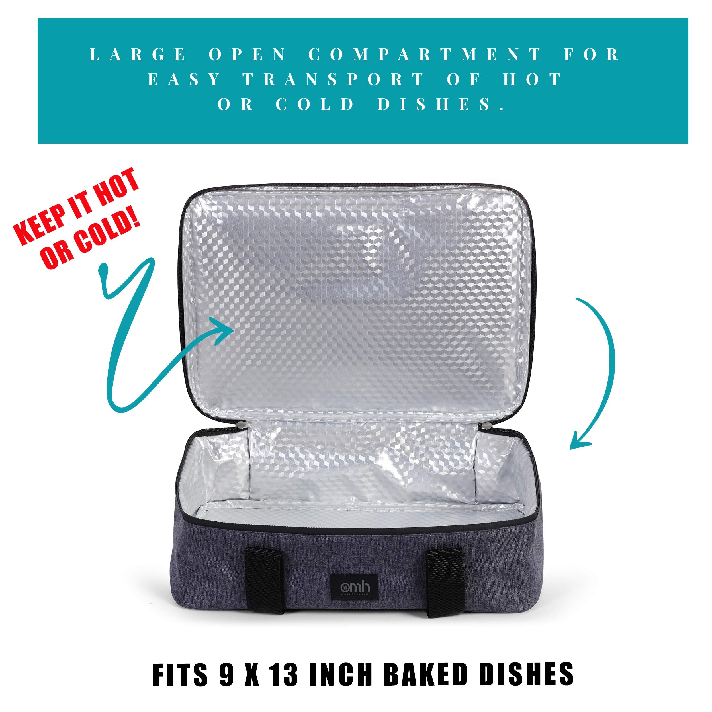 Insulated Casserole Carrying Case For Hot Or Cold Food Storage, Perfect For Potlucks, Parties, Picnics, And Cookouts; Fits 9