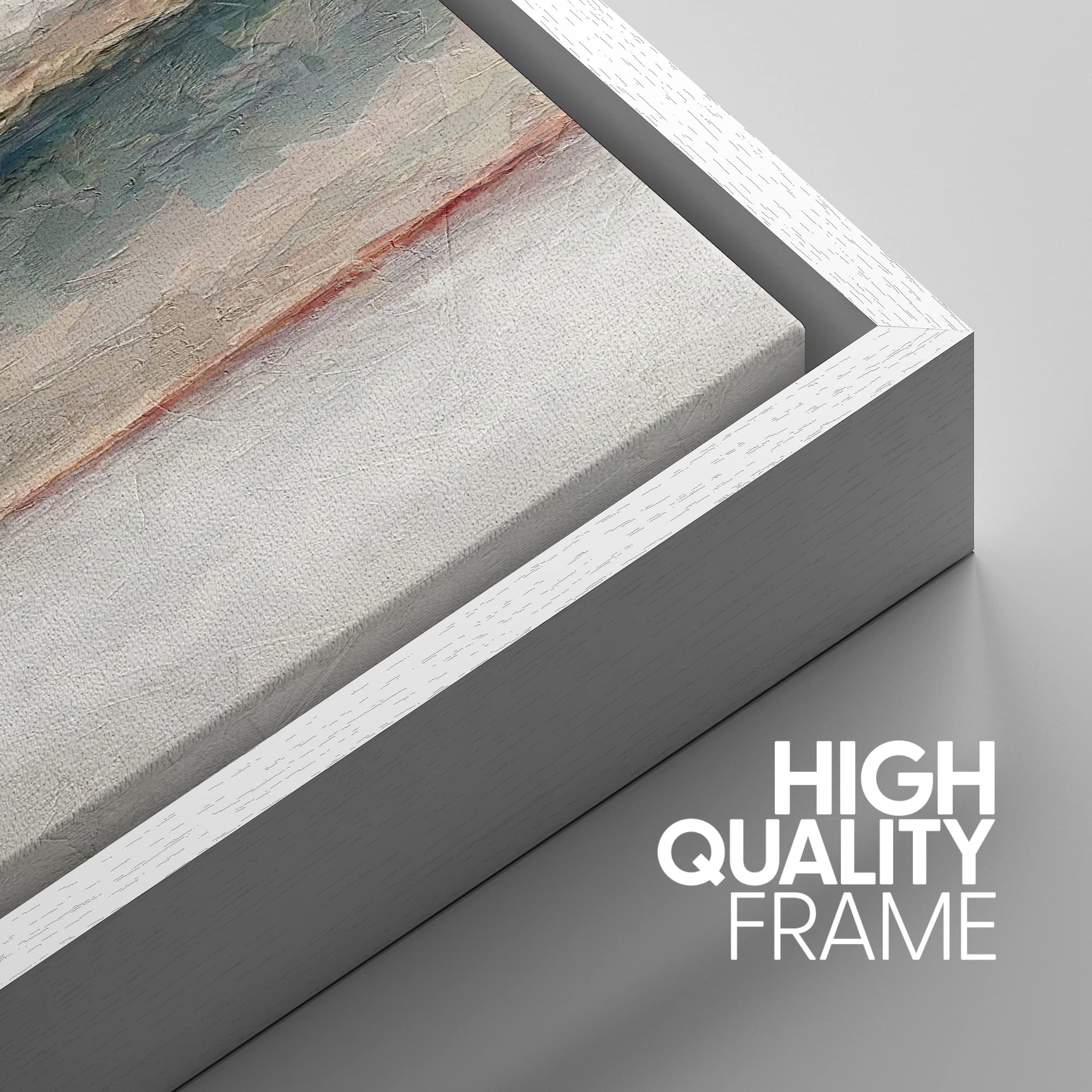 Signwin Framed Canvas Print Wall Art Set Grunge Gold Pastel Landscape Shapes Abstract Illustrations Modern Art Decorative Nordic