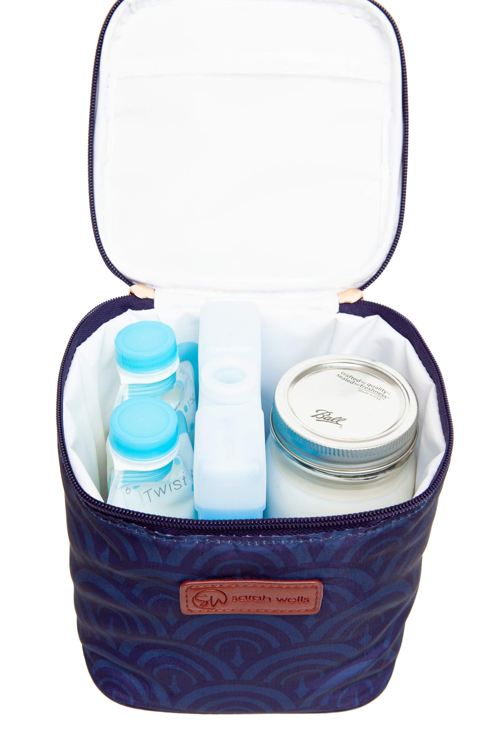 Sarah Wells Cold Gold Breastmilk Cooler Bag With Ice Pack (Deco)