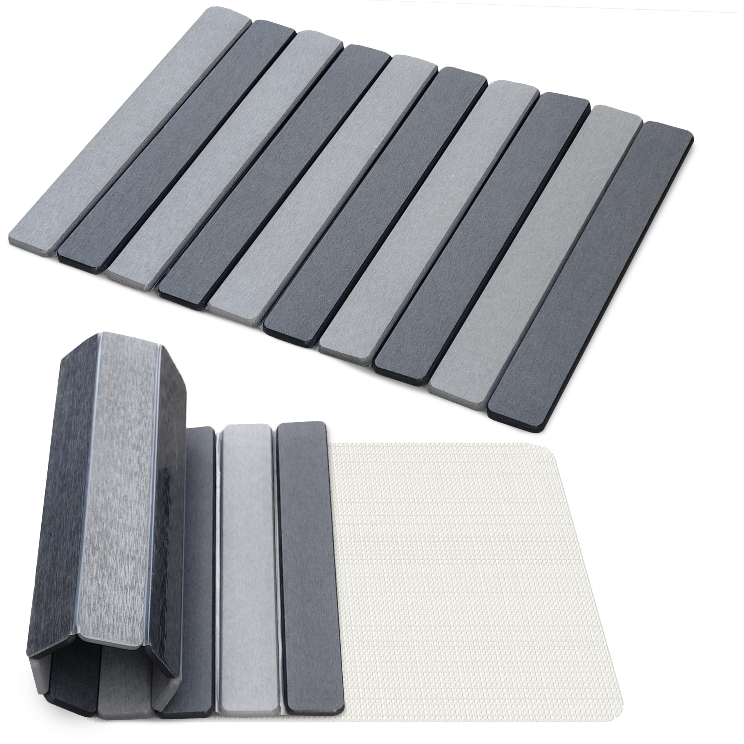 Yellow Weaves Foldable Stone Bath Mat, Diatomaceous Earth Shower Mat, Non-Slip Super Absorbent Quick Drying Bathroom, Kitchen Fl