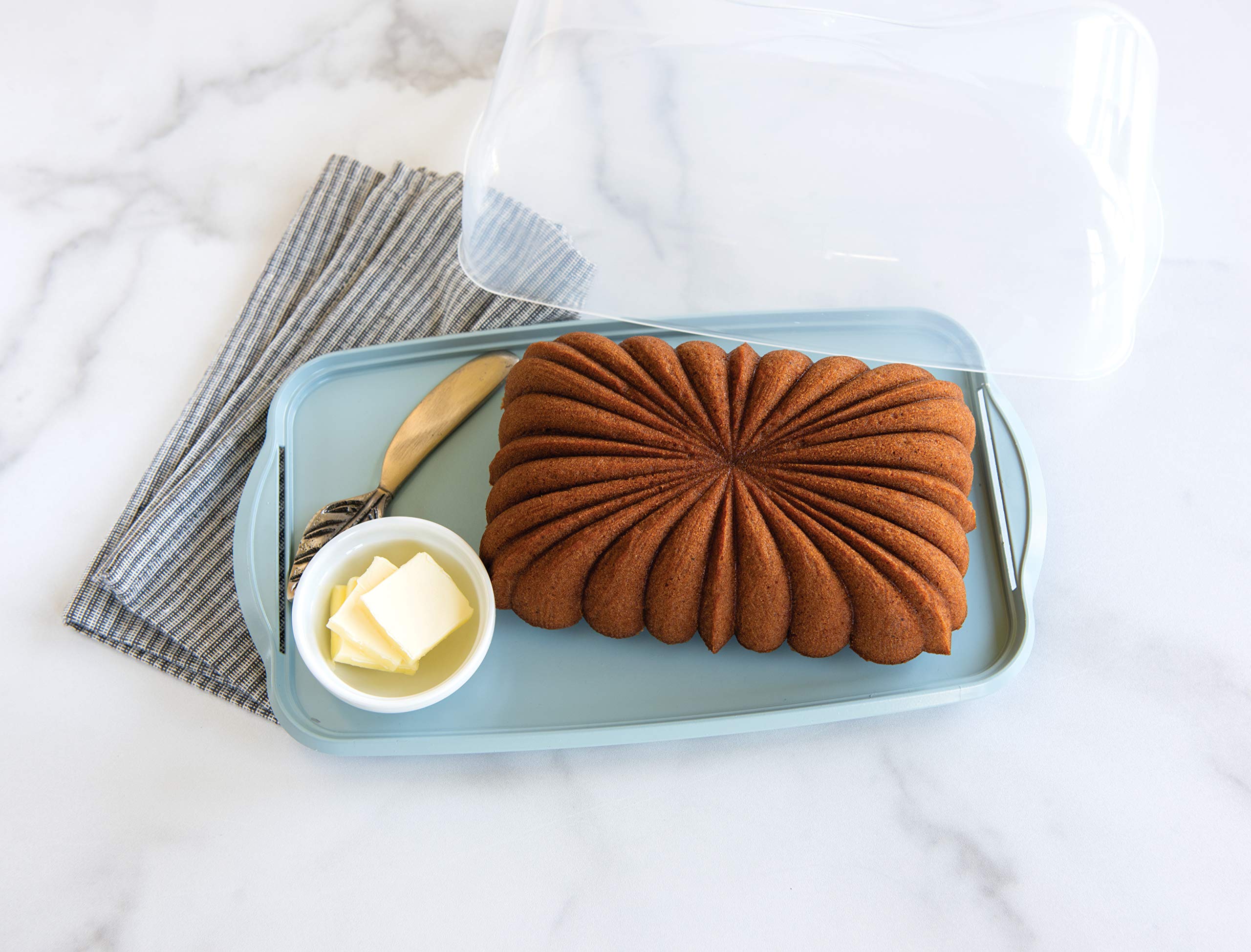Nordic Ware Loaf Cake Keeper, Blue,12.8''L X 7.3''W X 4.6''H