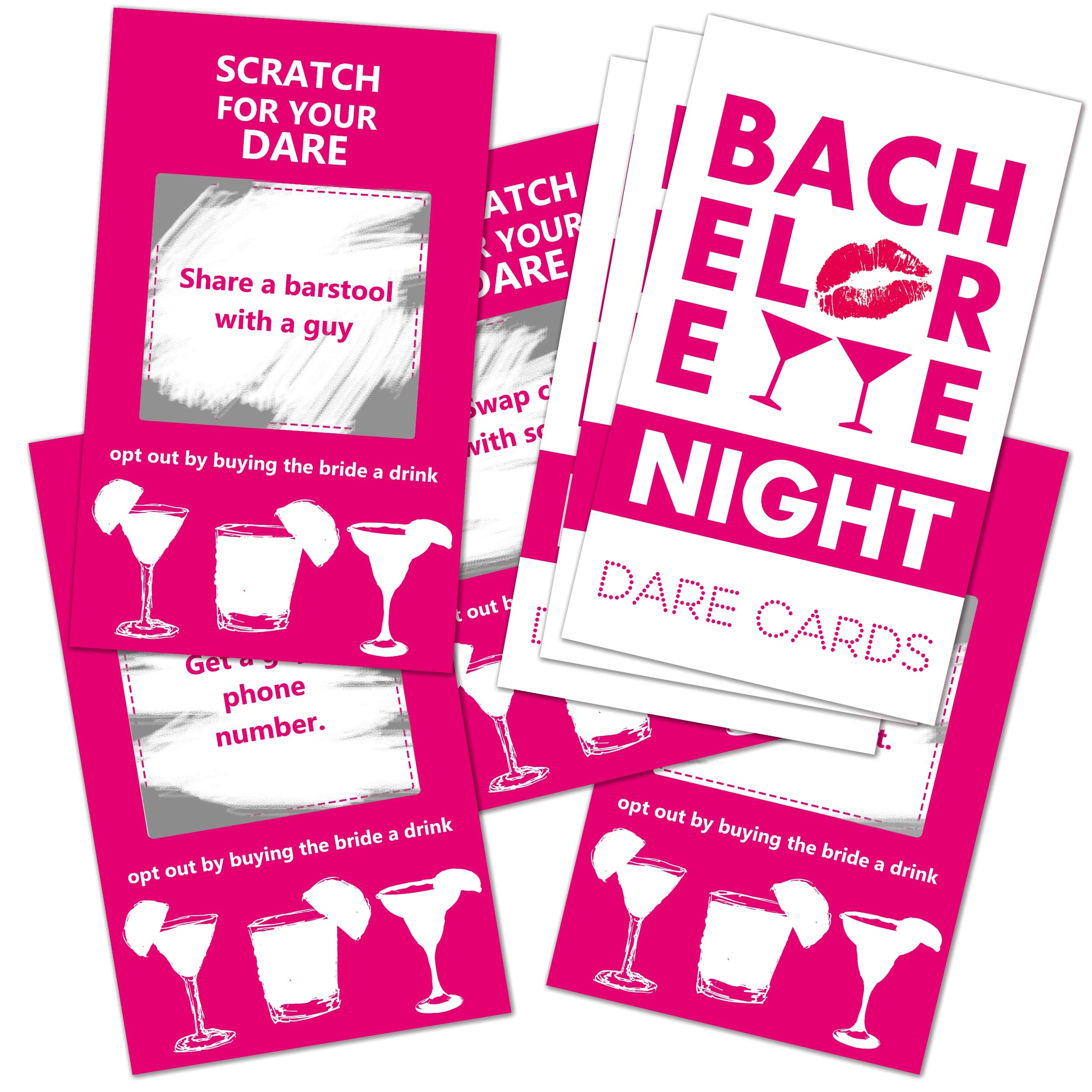 40 Bachelorette Party Drinking Game Dare Card - Bachelorette Scratch Off Cards - Perfect For Girls Night Out Activity,Bridal Sho