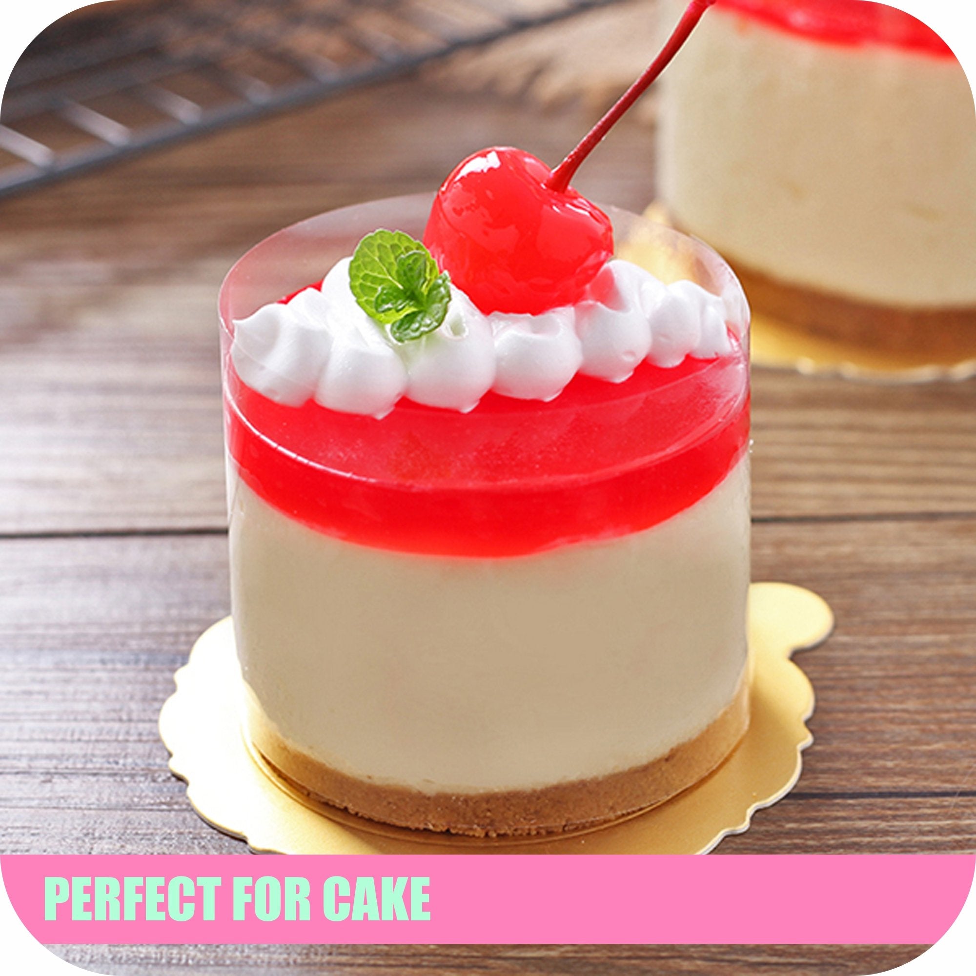 Cake Collar, Gucuji Chocolate Mousse And Cake Decorating Acetate Sheet Clear Acetate Roll 125 Micron (2.4 X 394 Inch)