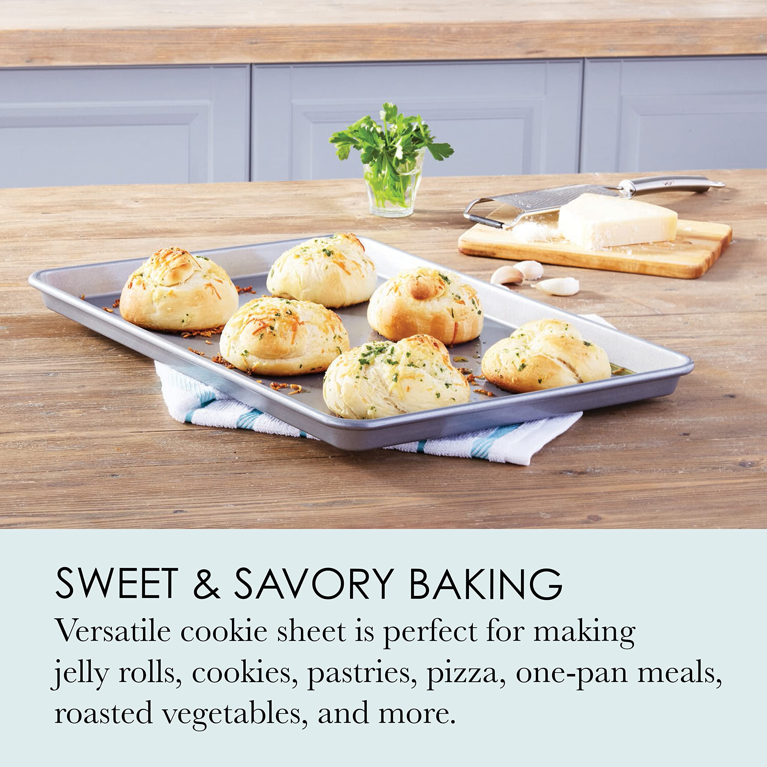 Chicago Metallic Commercial II Non-Stick Cooking/Baking Sheet  17 by 12.25  Silver