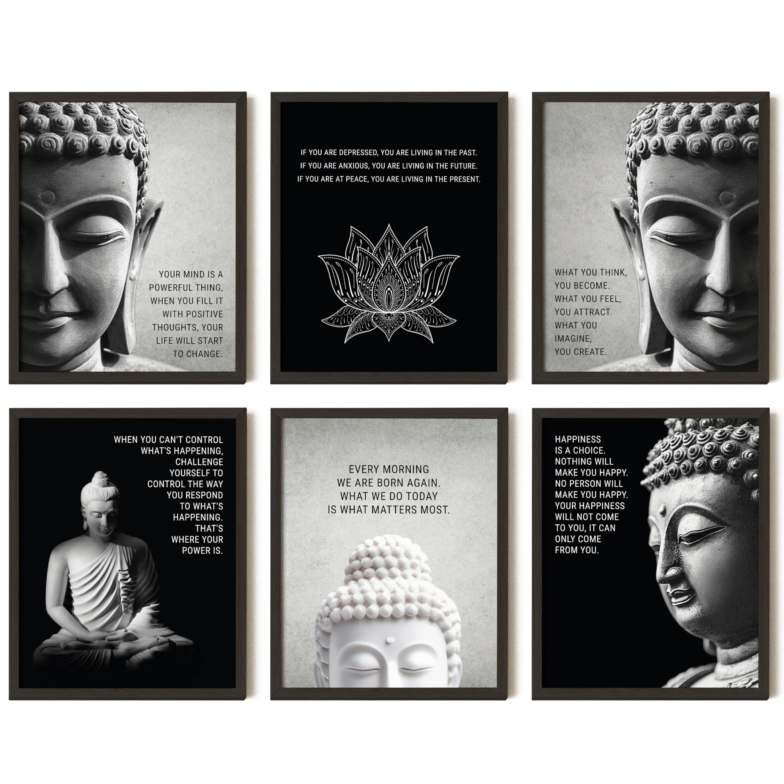 97 Decor Buddha Decor For Home - Buddha Wall Art Prints, Inspirational Buddhist Quotes Poster, Buddhism Art Pictures Zen Meditat