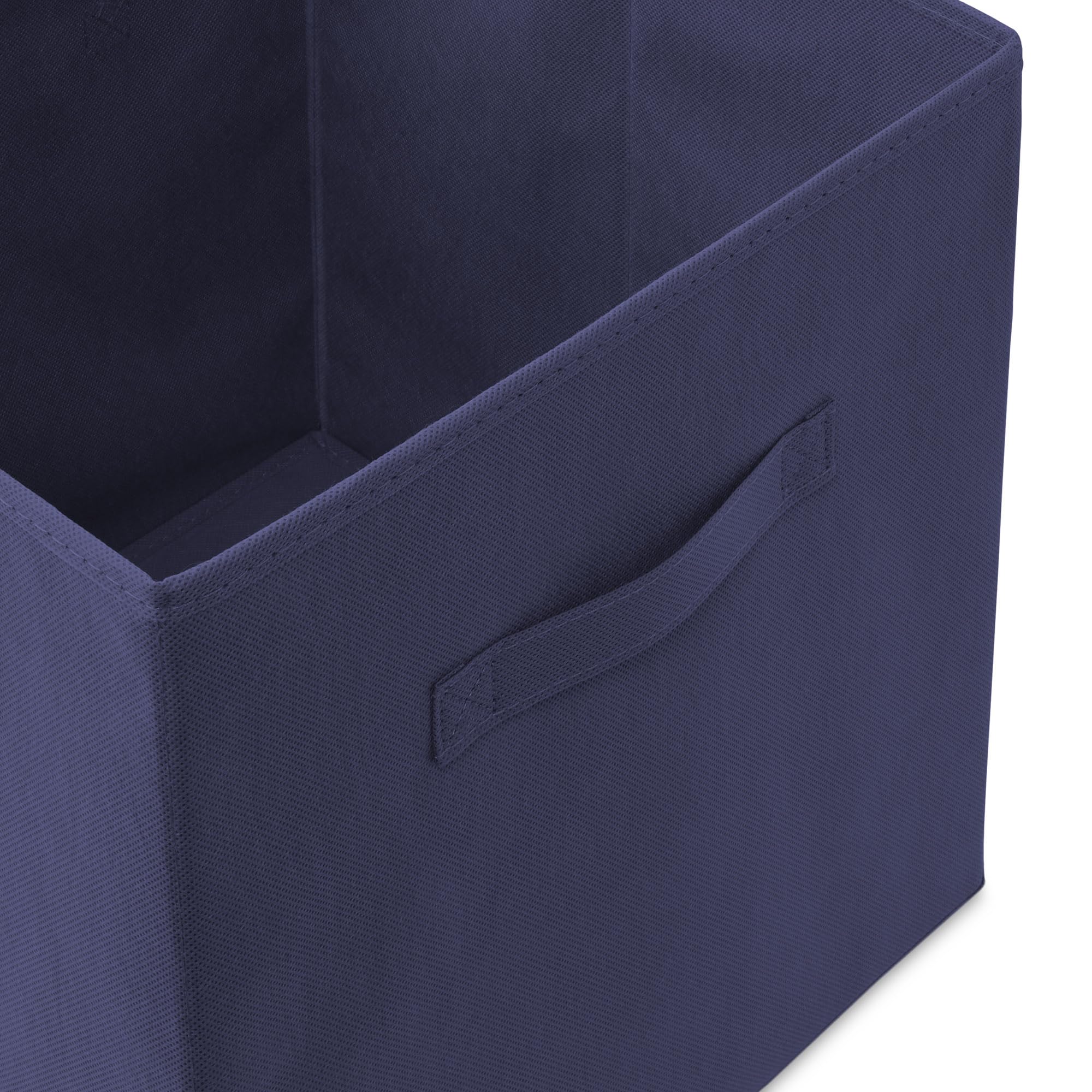 Casafield Set Of 6 Collapsible Fabric Cube Storage Bins, Navy Blue - 13'' Foldable Cloth Baskets For Shelves, Cubby Organizers &
