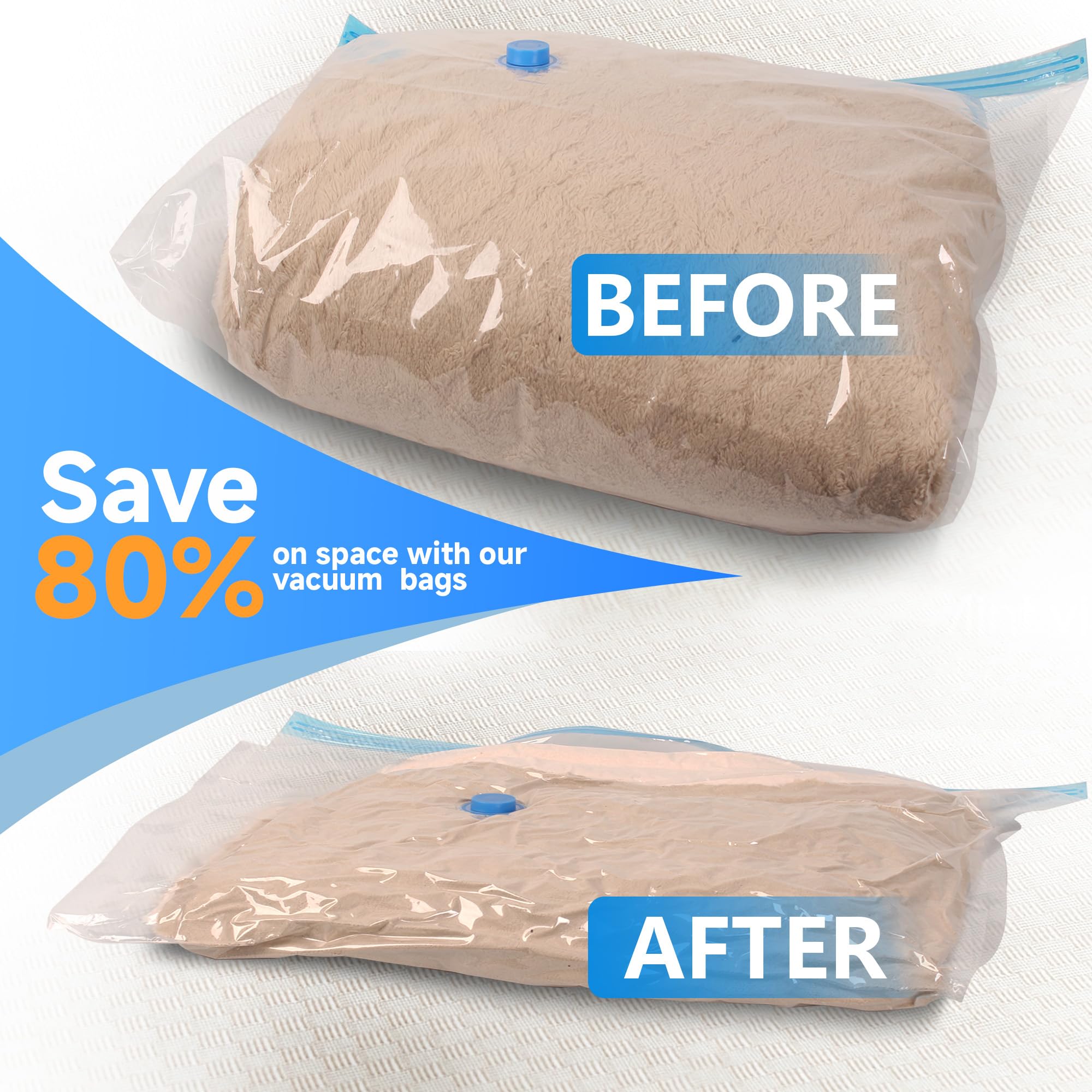 25 Pack Vacuum Storage Bags With Electric Air Pump, Space Saver Bags (3 Jumbo/4 Large/5 Medium/5 Small/4 Roll M/4 Roll S) Vacuum