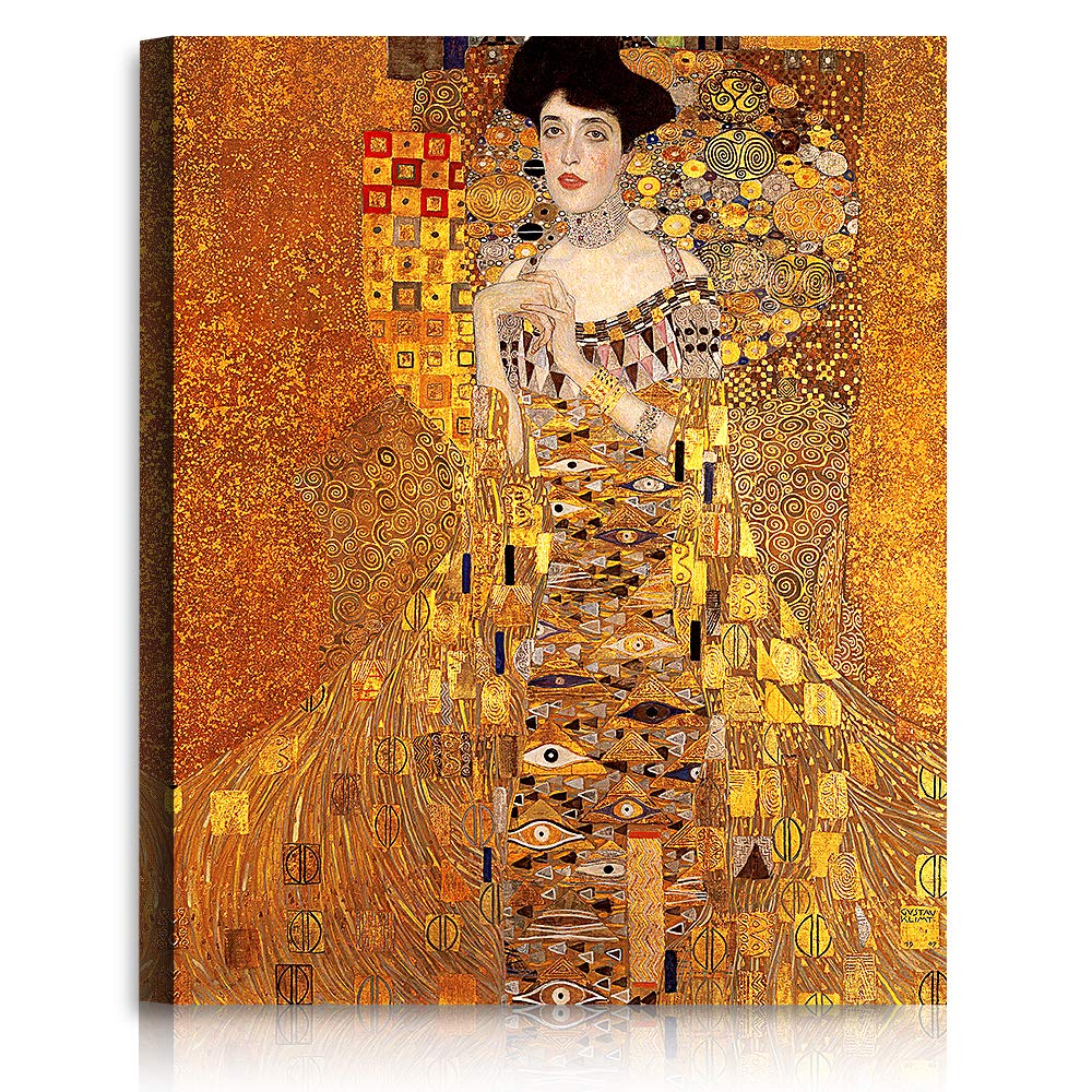 A&T Artwork The Lady In Gold By Gustav Klimt. The World Classic Art Reproductions, Giclee Canvas Prints Wall Art For Home Decor,