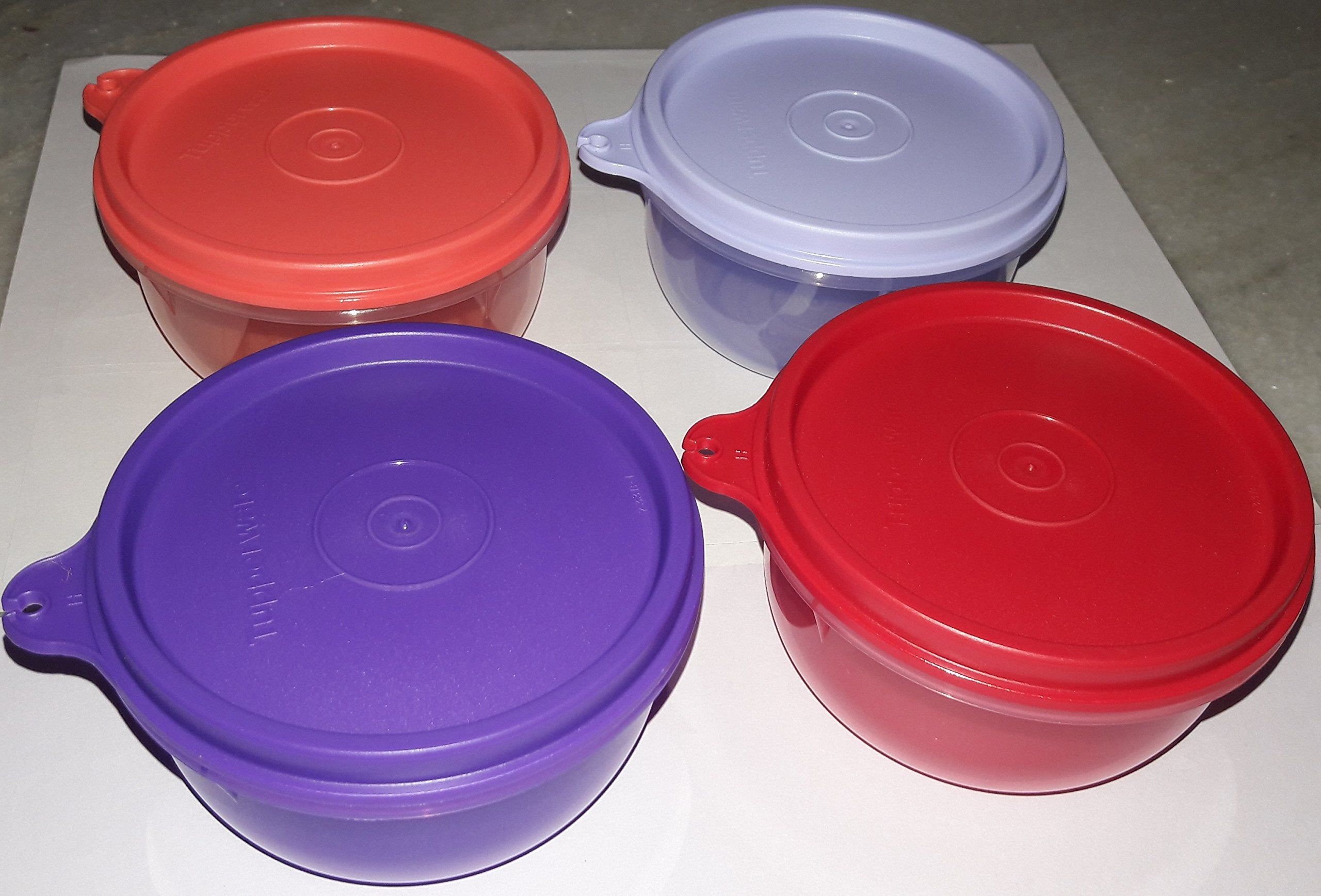 Tuperware Tropical Plastic Container (230Ml, Multicolour) Set Of 4