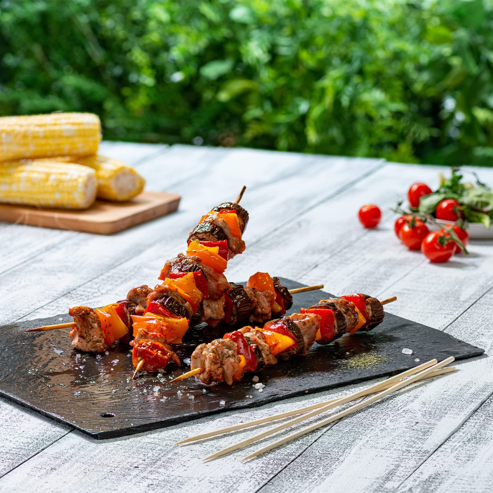 Comfy Package, 12 Inch Bamboo Wooden Skewers For Shish Kabob, Grilling, Fruits, Appetizers And Cocktails [100 Count]