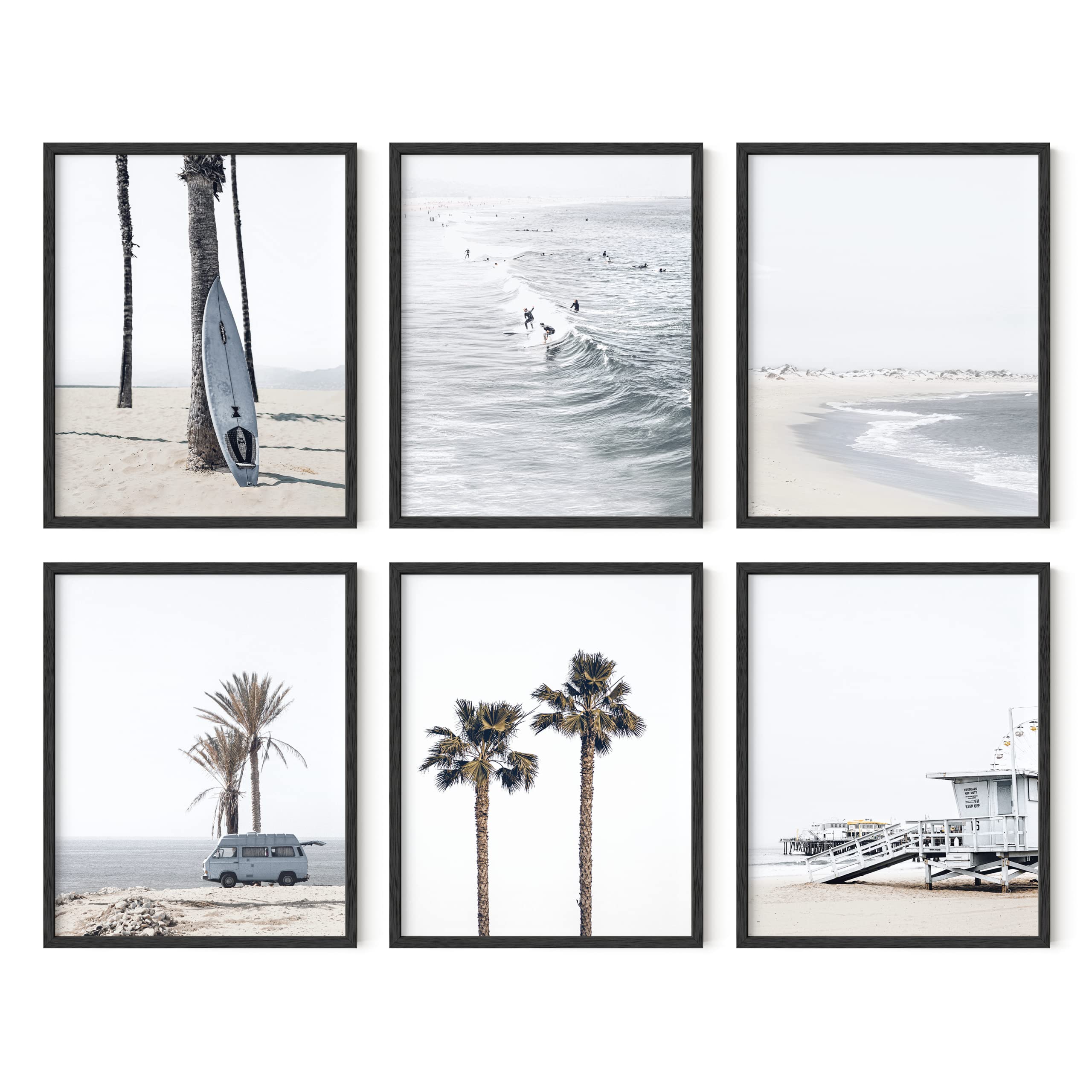 Haus And Hues Beach Posters And Beach Wall Decor - Set Of 6 Beach Art Prints And Beach Wall Art, Beach Pictures Wall Art Beach A