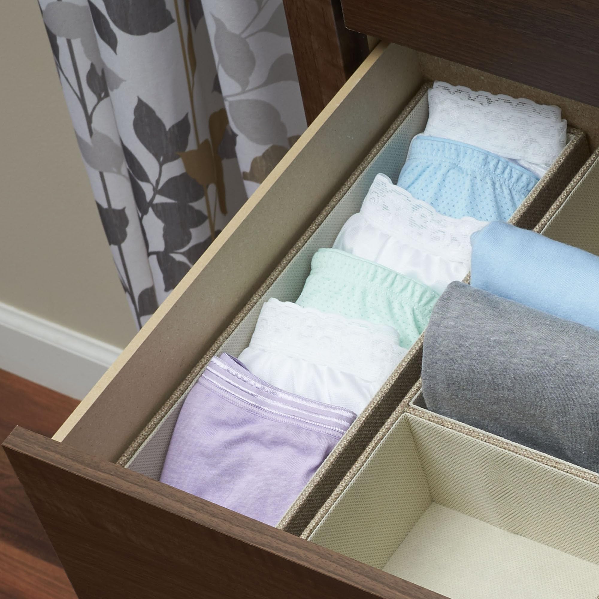 Household Essentials Brown 720-1 Deep Drawer Organizer Box for Storage | 12 in x 4 in x 3.13