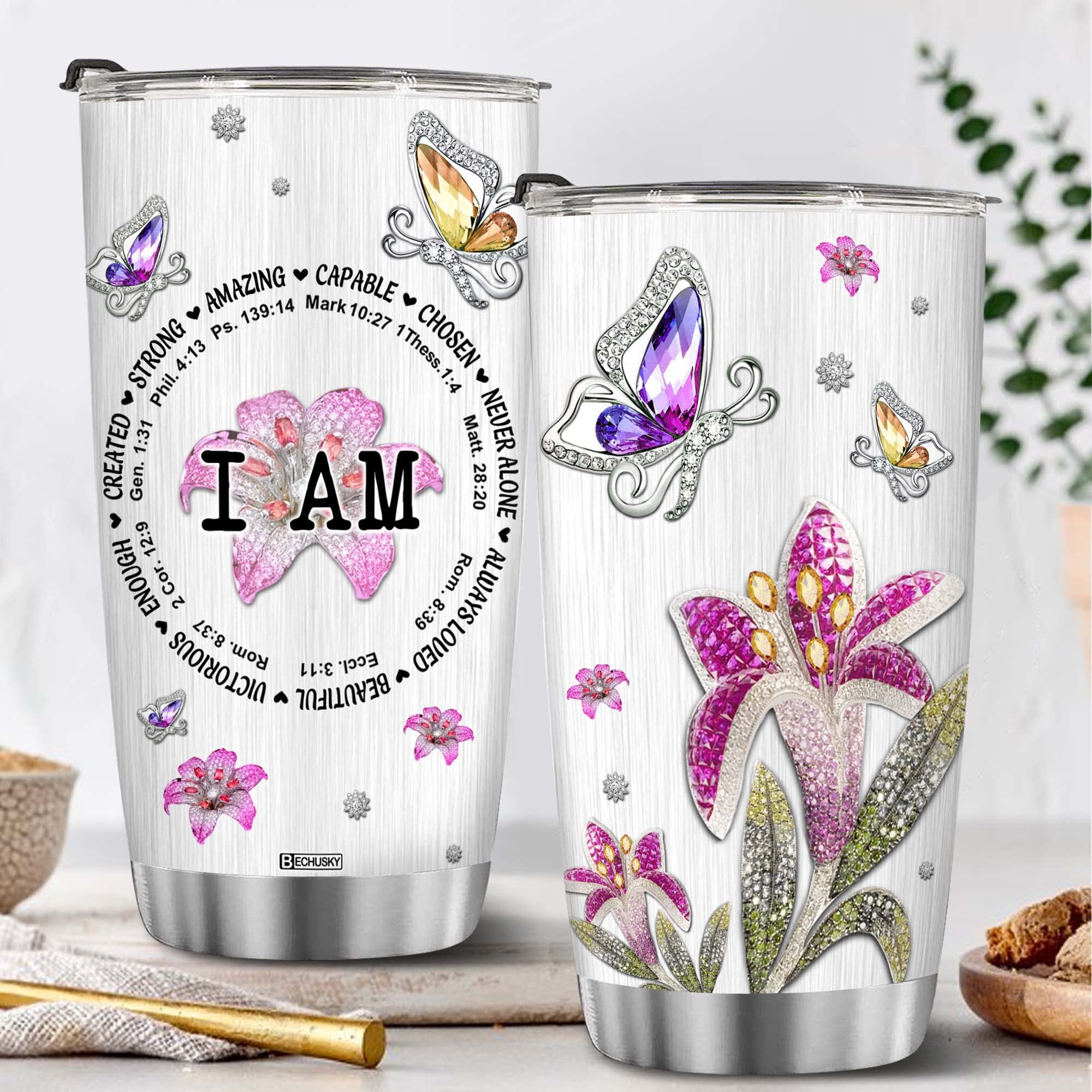 Bechusky Christian Gifts For Women - Birthday Friend Mom, Tumbler Religious 11Oz