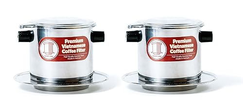 Thang Long 2 x Stainless Steel Vietnamese Coffee Filter Press 8 oz. Works well w/French Grind Coffee. Gravity Insert