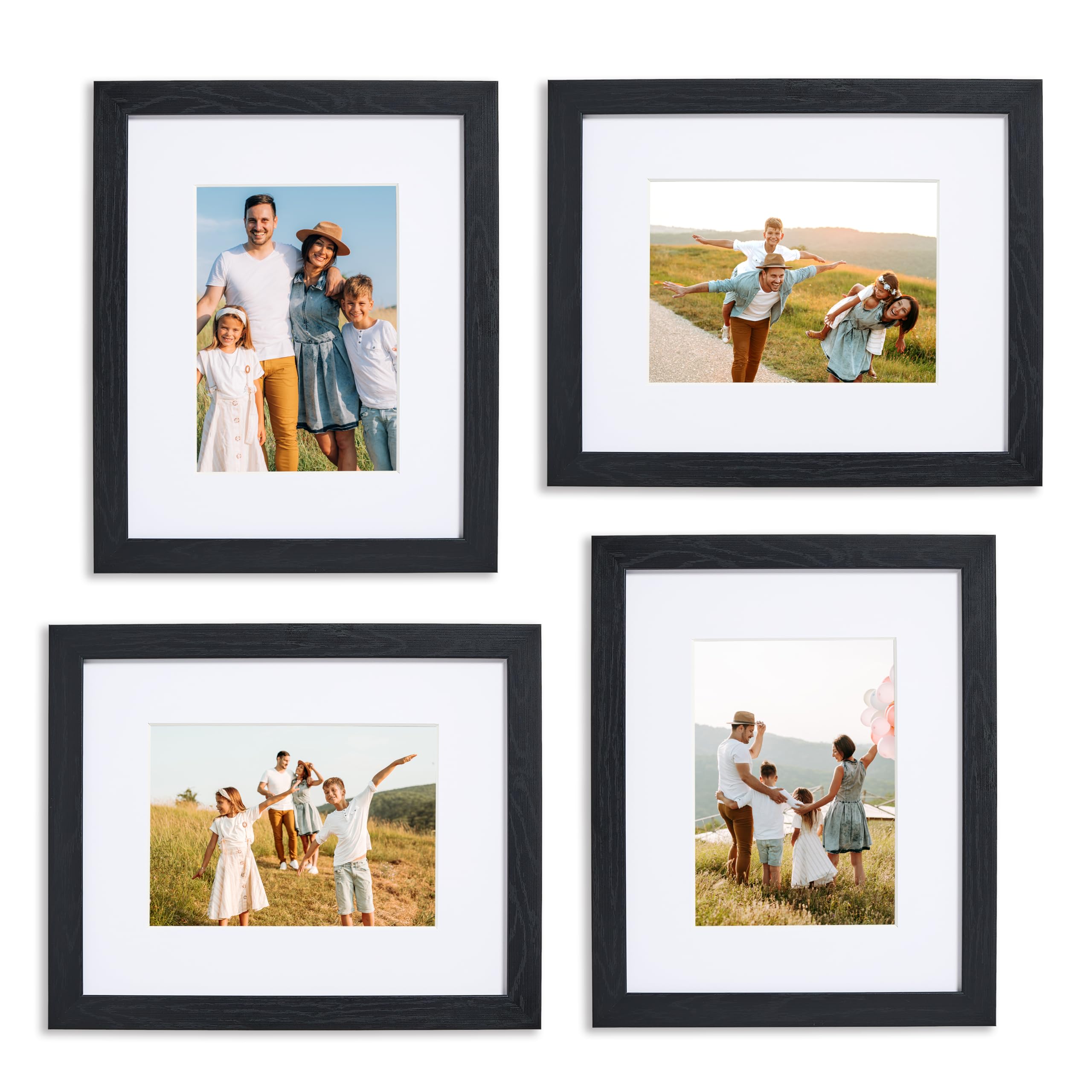 Sheffield Home 4 Piece Gallery Wall Frame Set, 8x10 Inch, Black