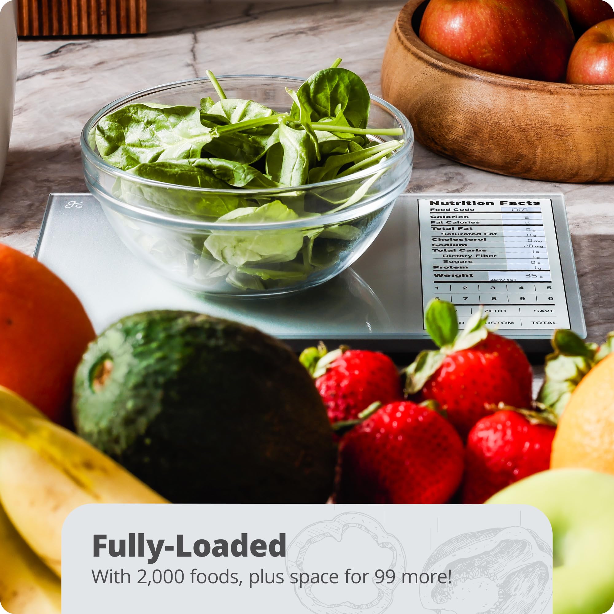 Greater Goods Nutrition Food Scale, Perfect For Weighing Nutritional Meals, Calculating Food Facts, And Portioning Snacks, Desig