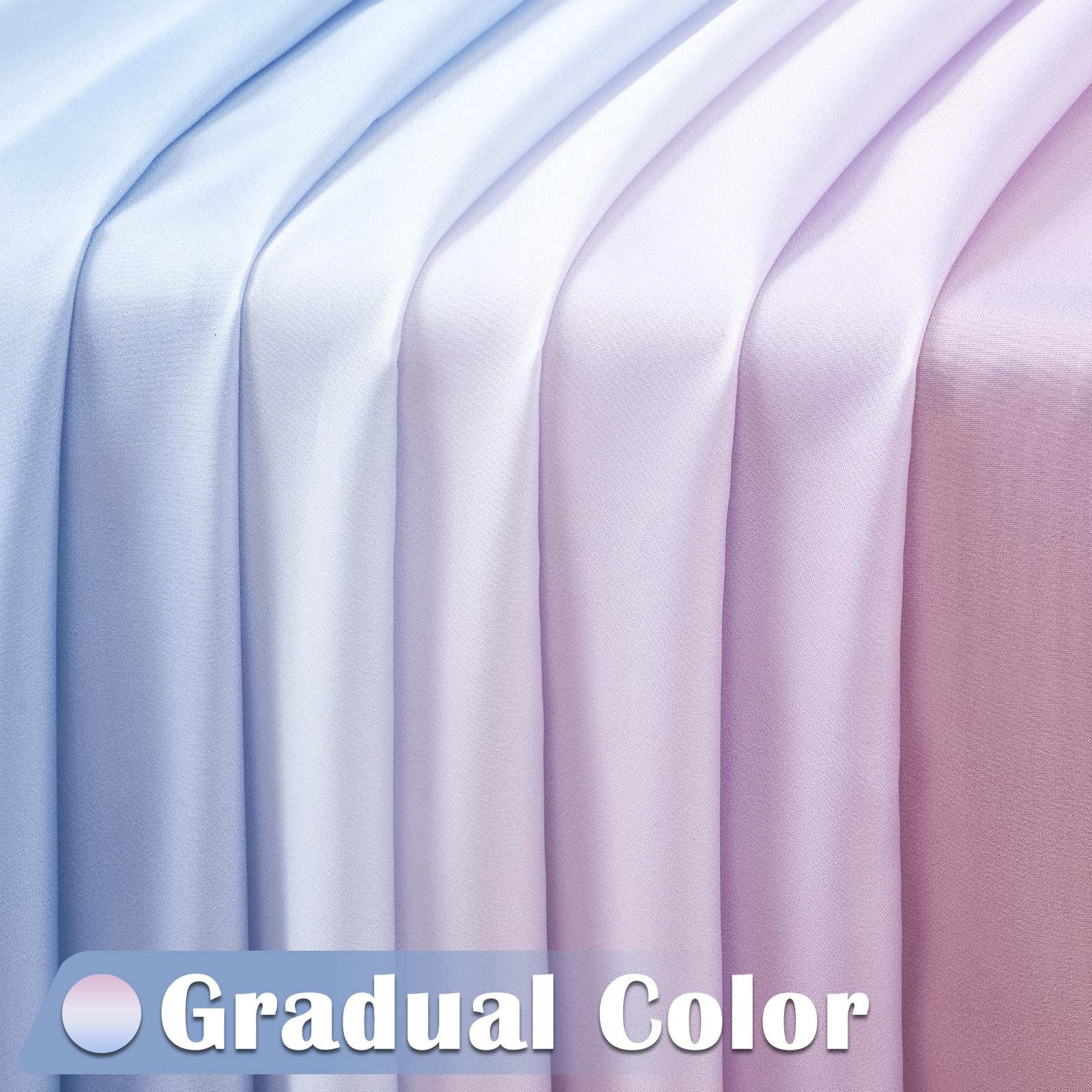 Jicnhan Lliac And Blue Ombre Shower Curtain, Waterproof Fabric Shower Curtains For Bathroom, Modern Gradient Color Shower Curtai
