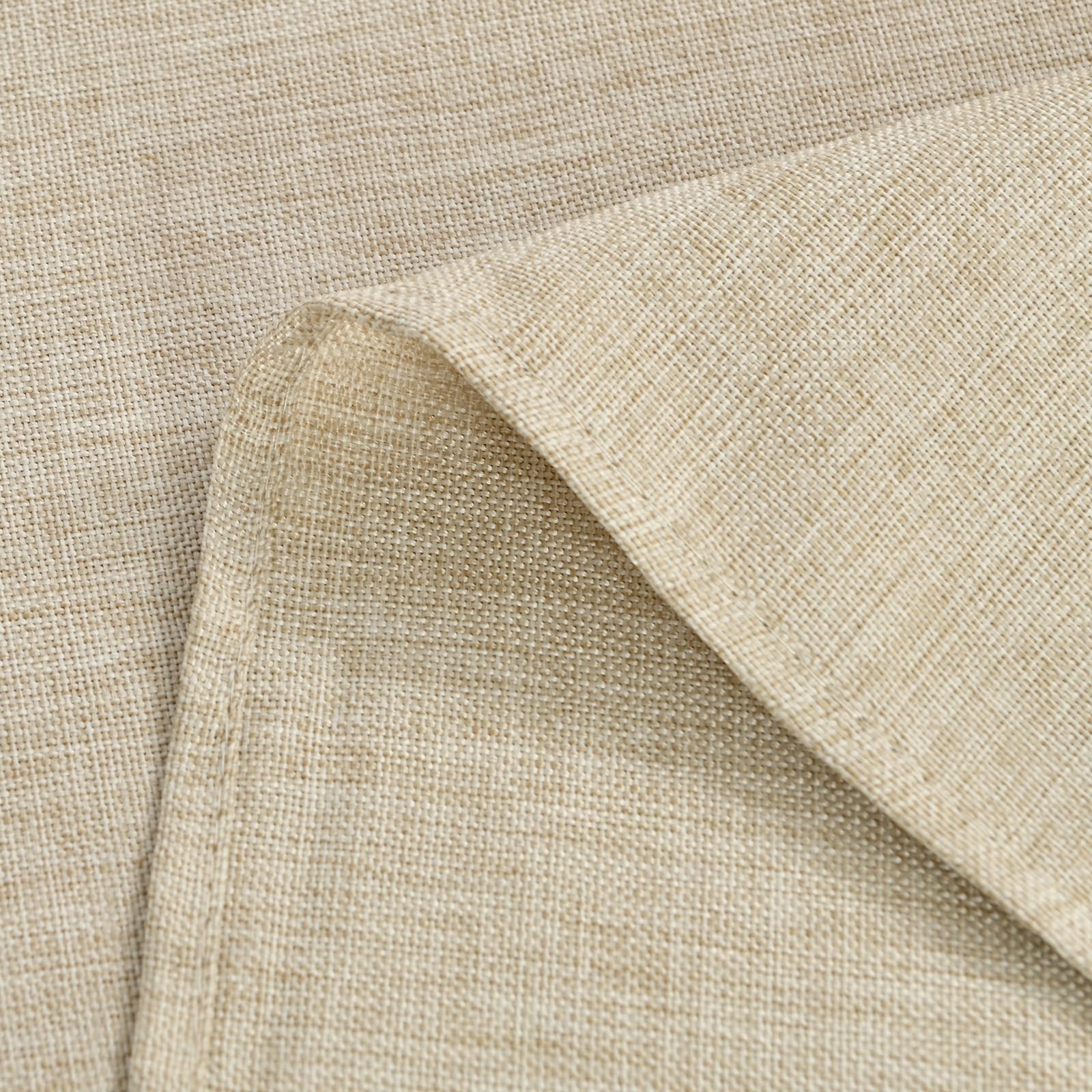 Hiasan Faux Linen Rectangle Tablecloth - Wrinkle And Stain Resistant Washable Table Cloth For Kitchen Dining Room Holiday Table