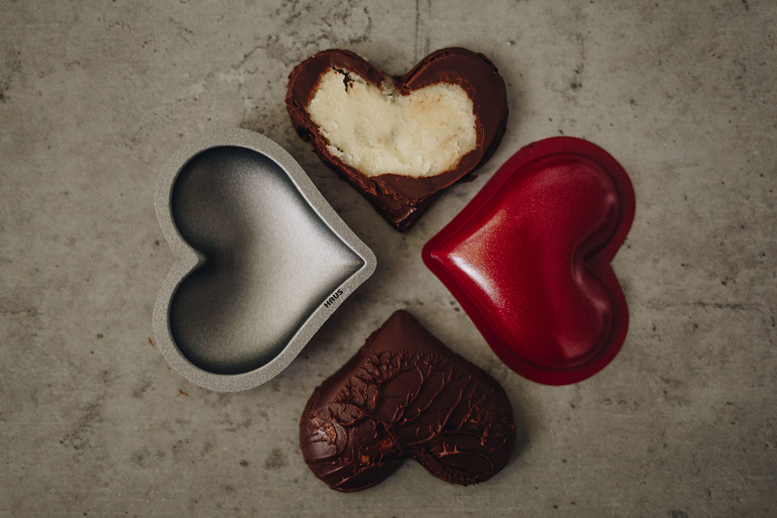 Culimi Mini Tart Pan Heart - 20 Piece Batticuori Cuore Tartelette Form Tin For Baking - Non-Stick Coating Love Tin
