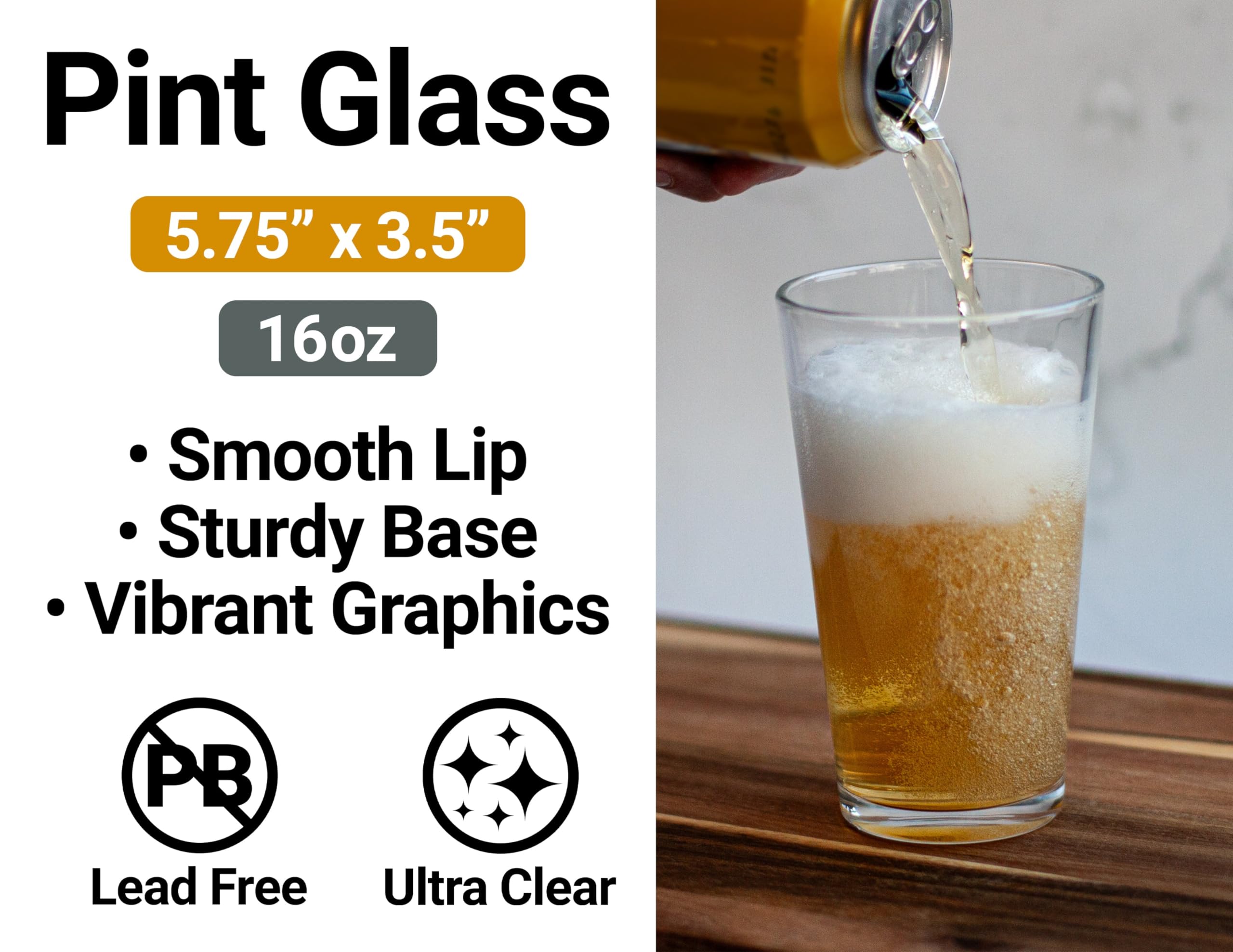 University Of Colorado 16 Oz Pint Glass Officially Licensed Collegiate Product