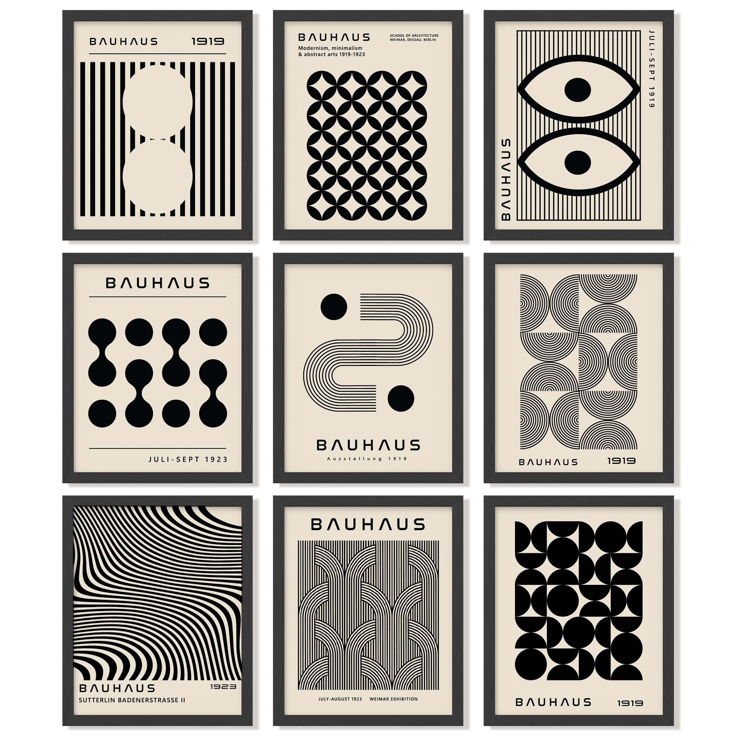 97 Decor Bauhaus Poster - Mid Century Modern Wall Decor  Abstract Geometric Wall Art  Bauhaus Abstract Wall Prints  Mid Century Bauhaus Artwork  Boho Abstract Pictures For Bedroom (8x10 UNFRAMED)