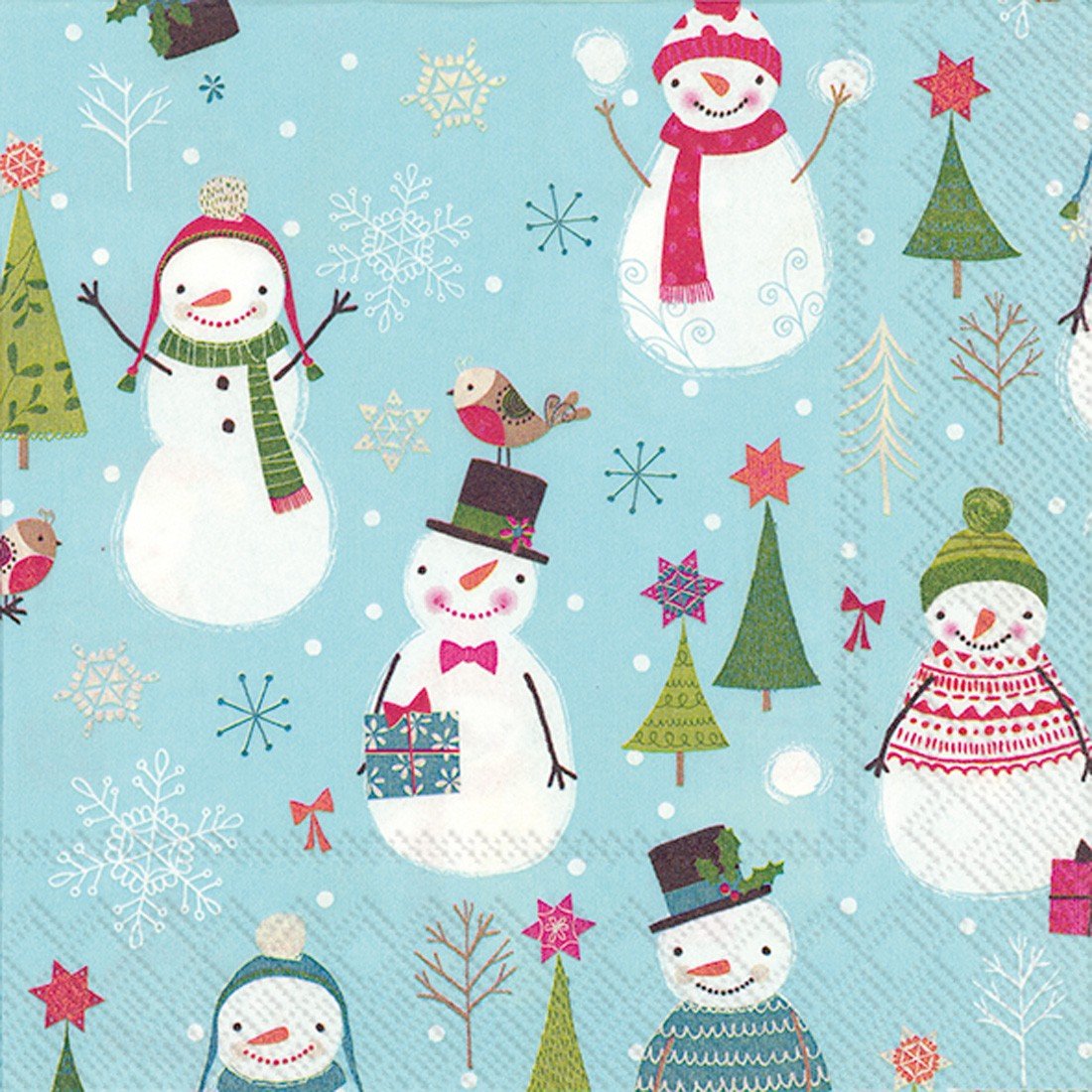 Ideal Home Range 20-Count Sweaterific Snowmen Paper Luncheon Napkins