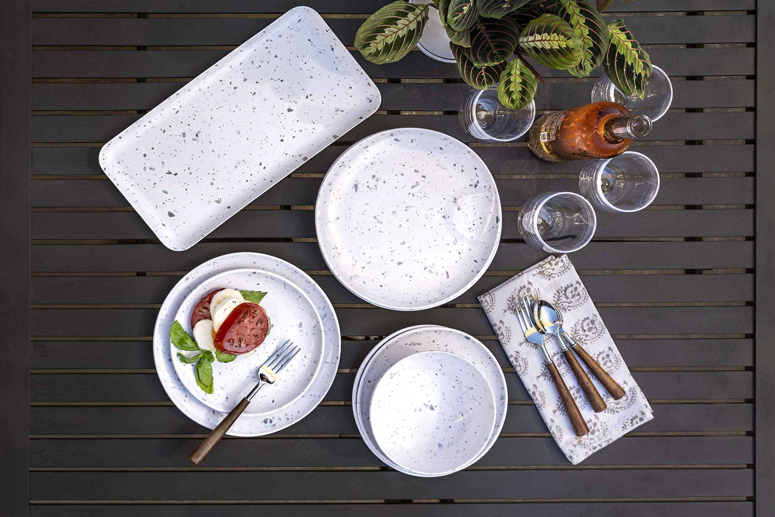 Tarhong Terrazzo Cereal Bowl, 7'' X 2.4'', 34 Oz, Melamine, Set Of 6