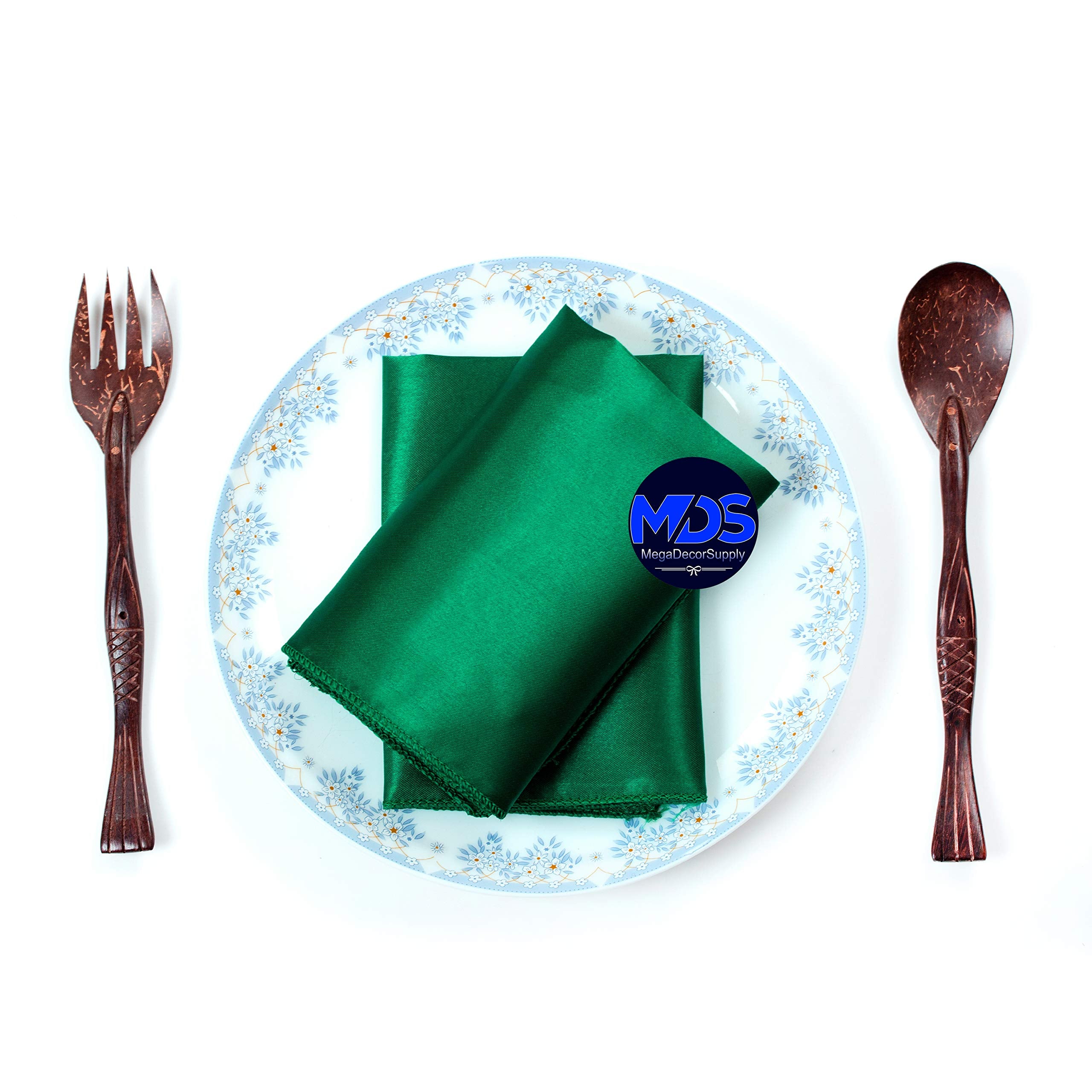 Mds Pack Of 100 Pieces Wedding Satin Napkin Square 12 X 12 Inches Dinner Napkins Or Handkerchief For Weddings Party Napkin Soft