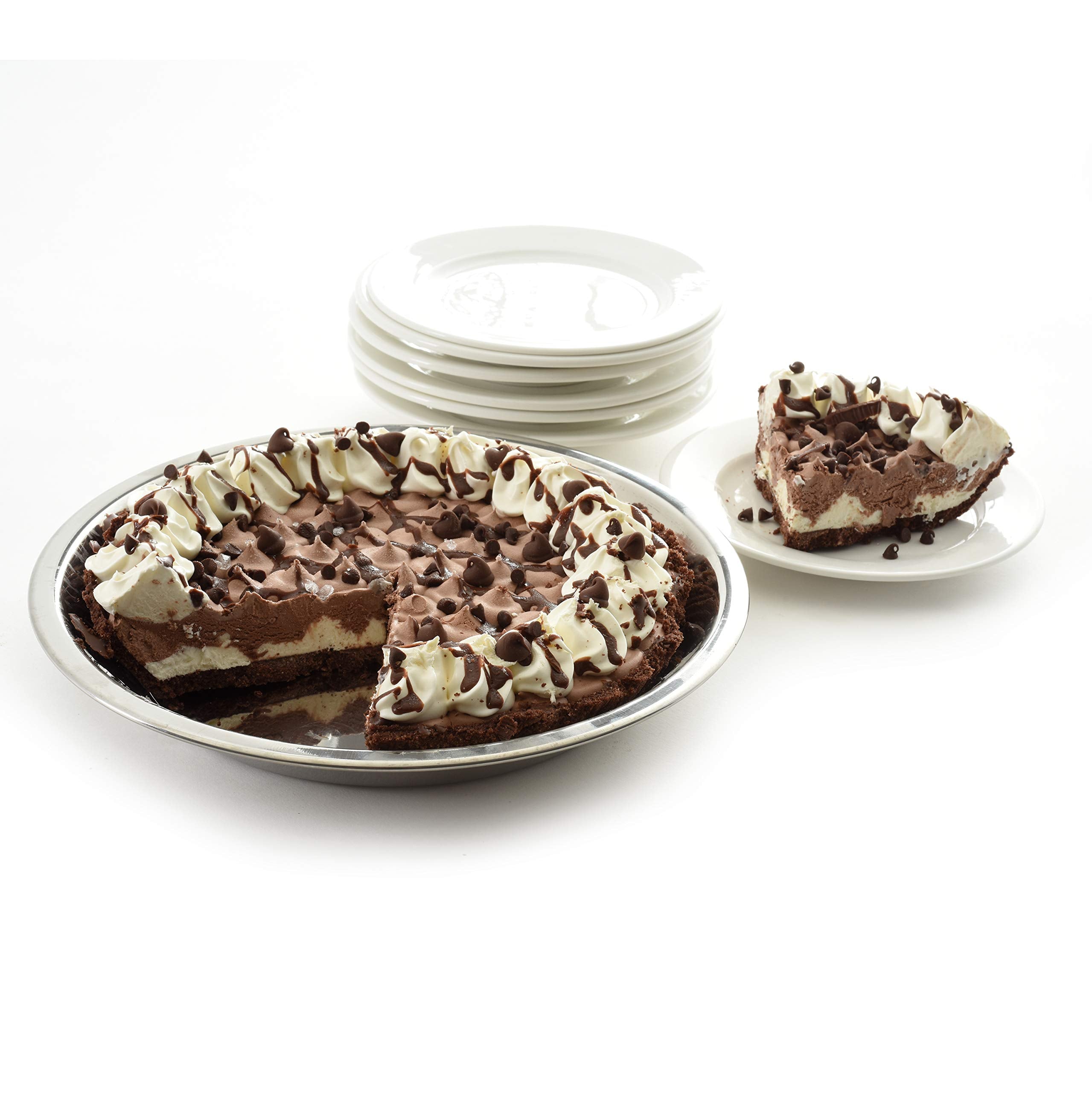 Norpro 3811 Stainless Steel Pie Pan, 9'' X 1.5'', 1 Ea, As Shown
