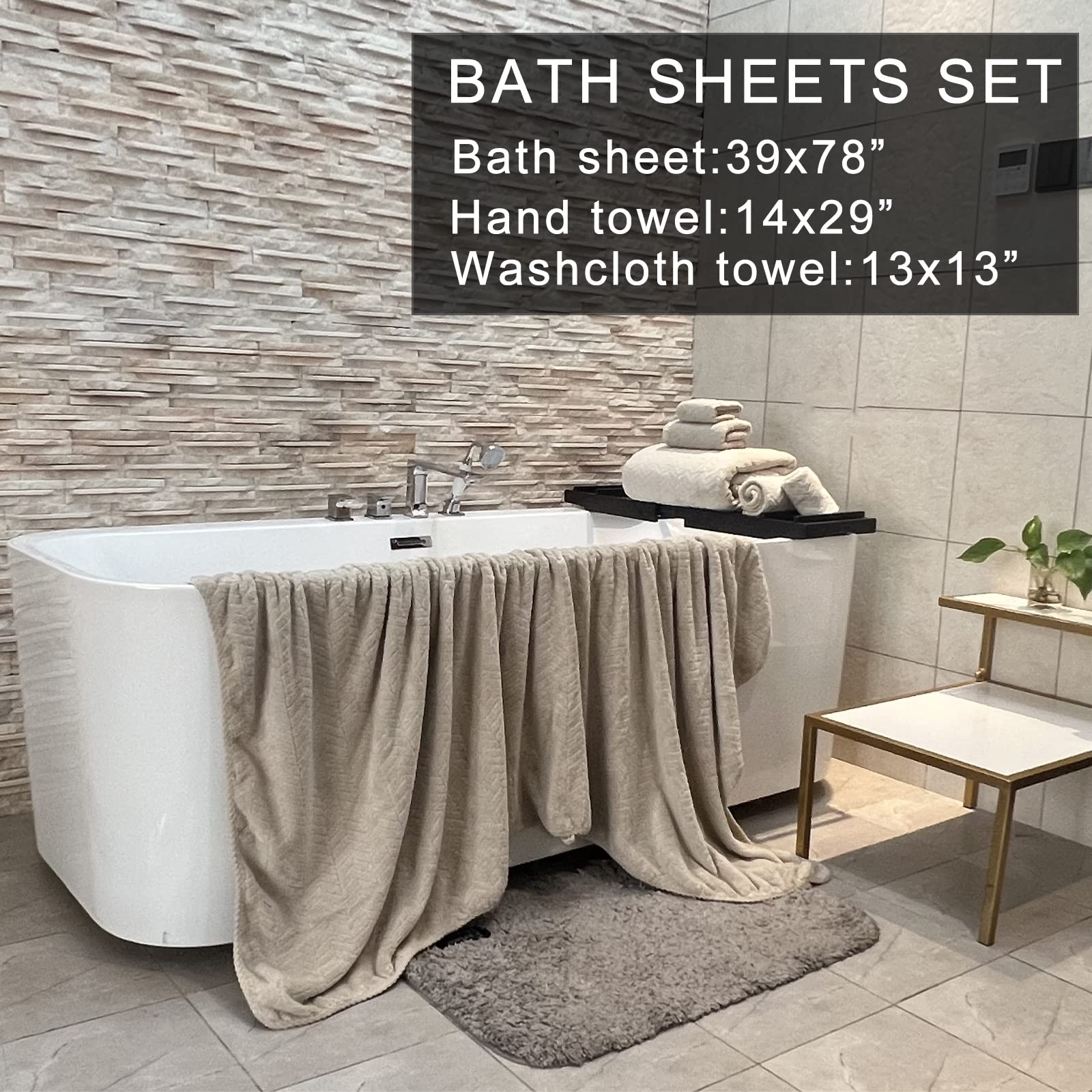 Ytyc Towels,39X78 Inch Oversized Bath Sheets Towels For Adults Plush Luxury Extra Large Bath Towels Sets For Bathroom Super Soft