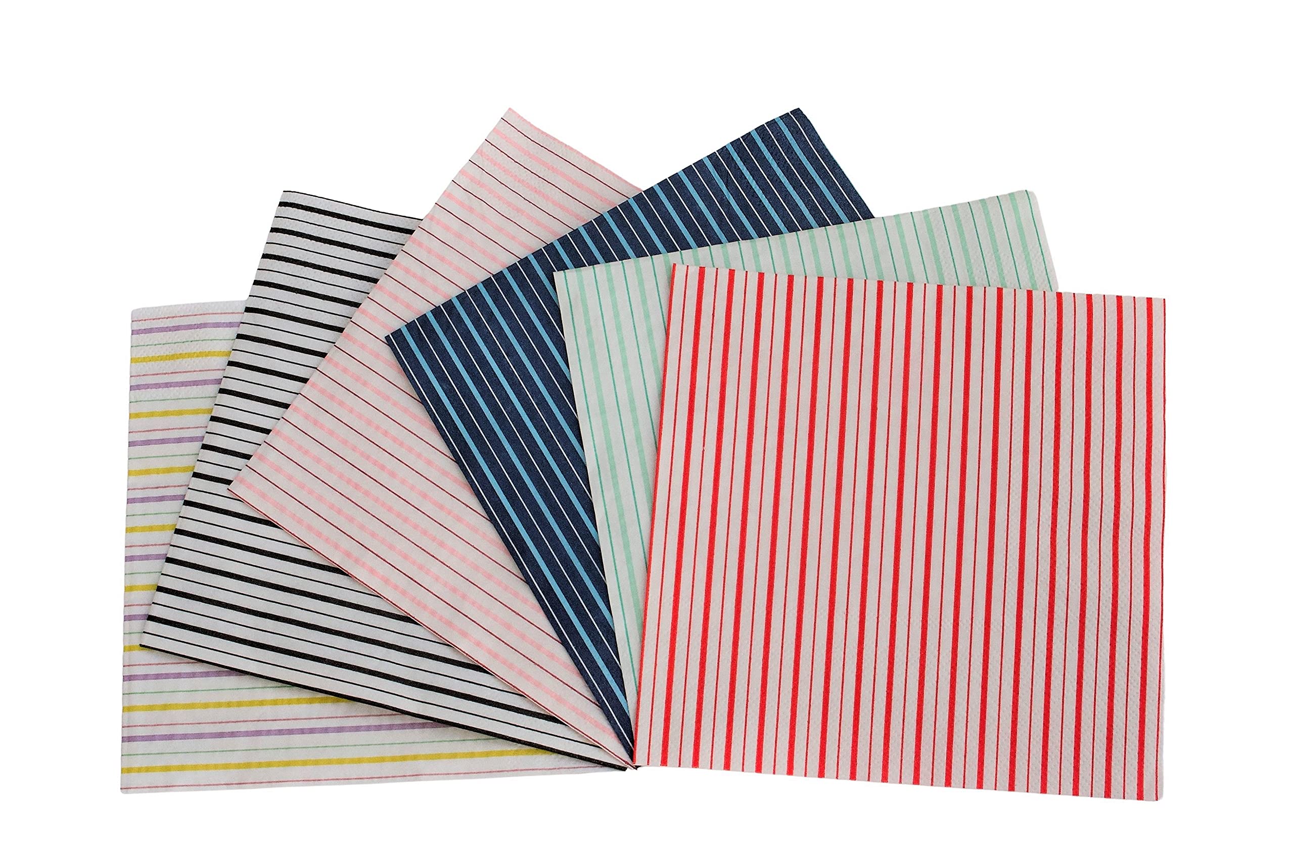 Red Stripes Paper Napkins (Set Of 16) | Red Striped Napkins | Red And White Paper Napkins | Red Napkins |Vintage Airplate Superh